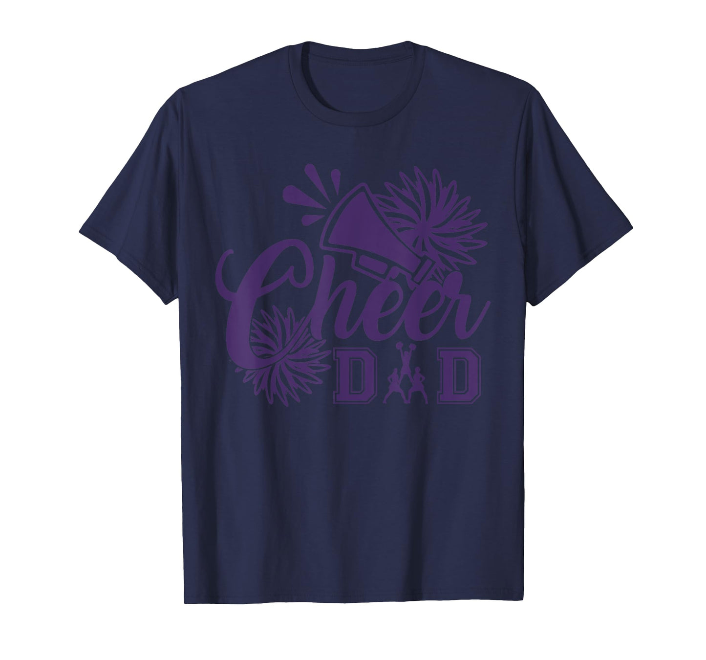 Purple Cheer Dad Tees For Men Women Vintage Cheerleader T-Shirt