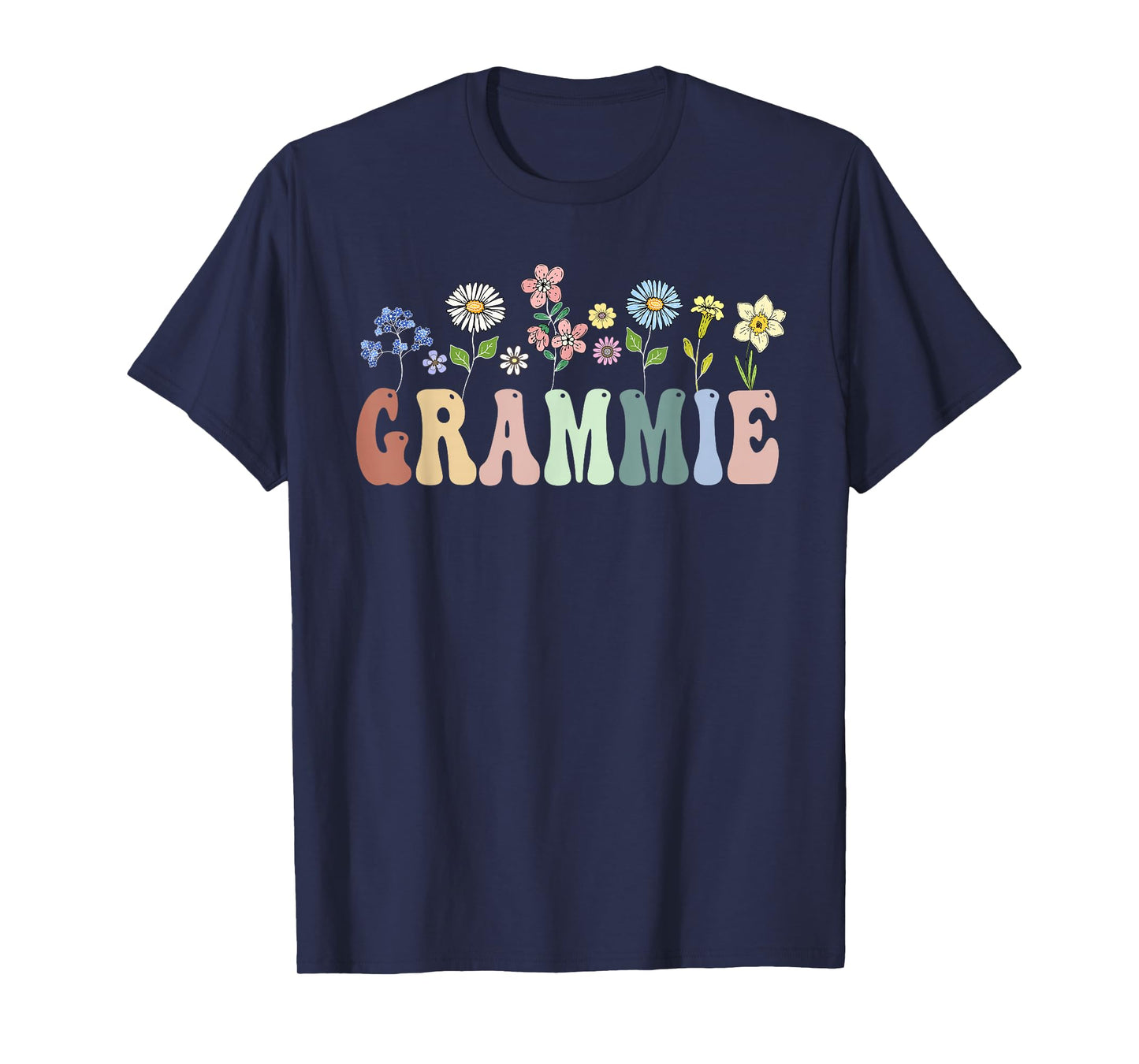 Grammie Gifts Women Wildflower Floral Design Grammie T-Shirt