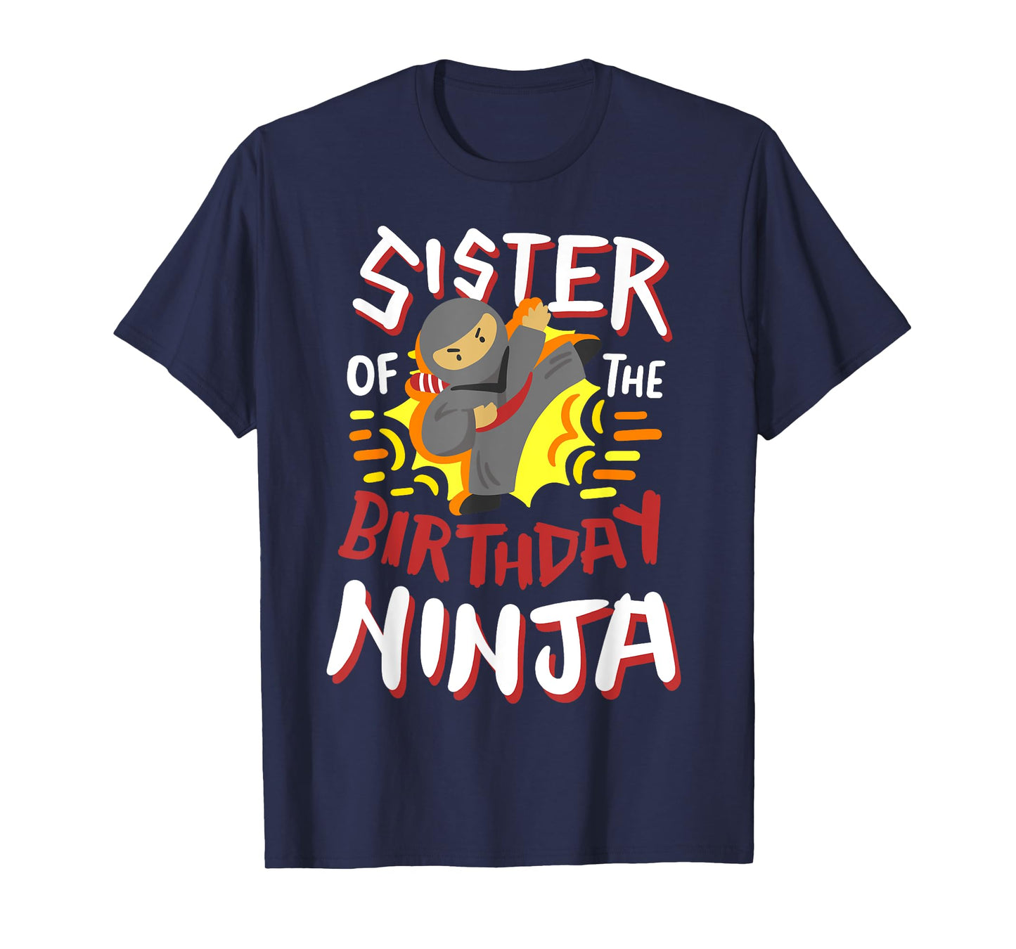 Sister Of The Birthday Ninja Karate Kids Bday Party Family T-Shirt