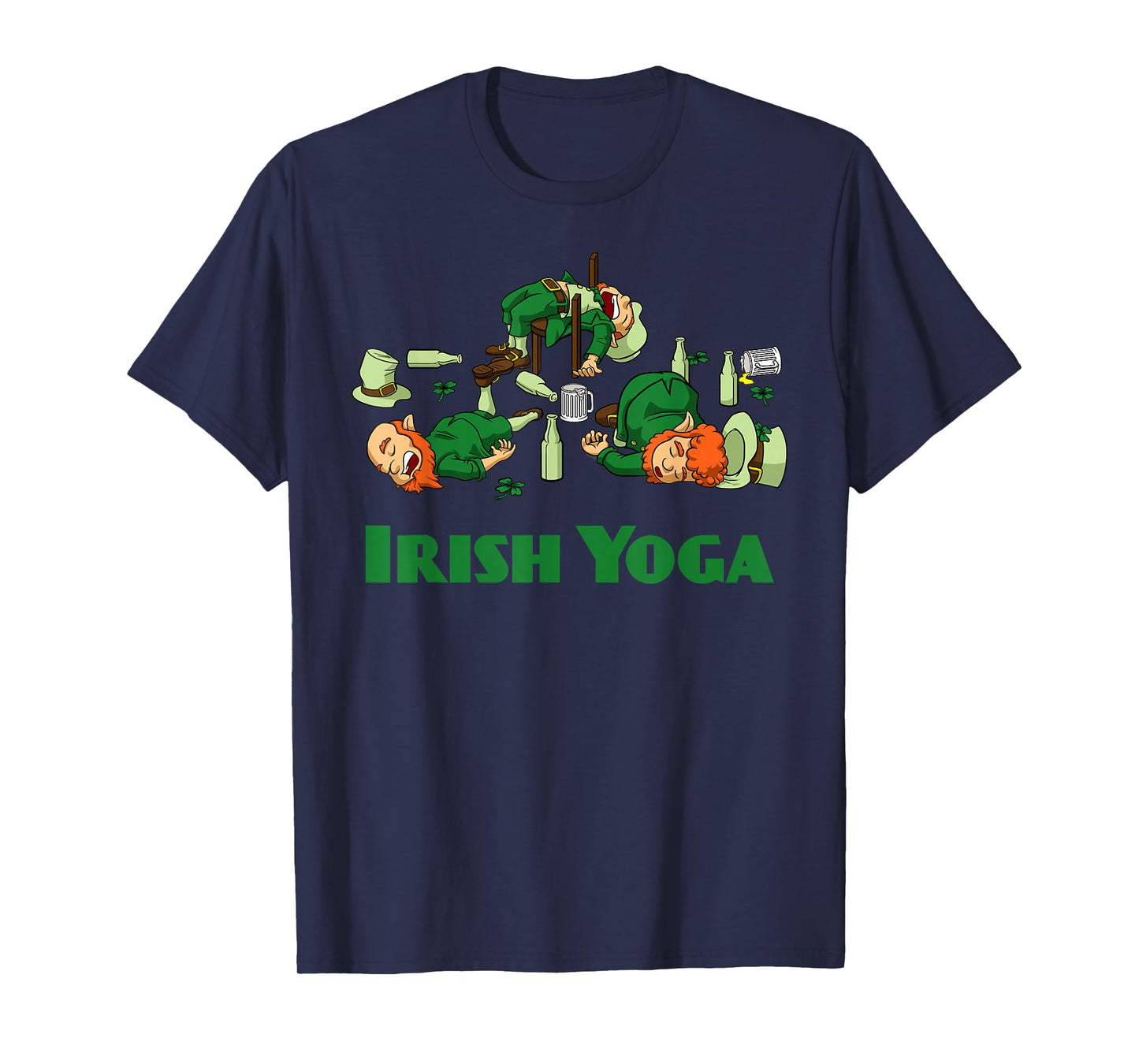 Irish Yoga Funny St. Patrick's Day Party Leprechaun Matching T-Shirt