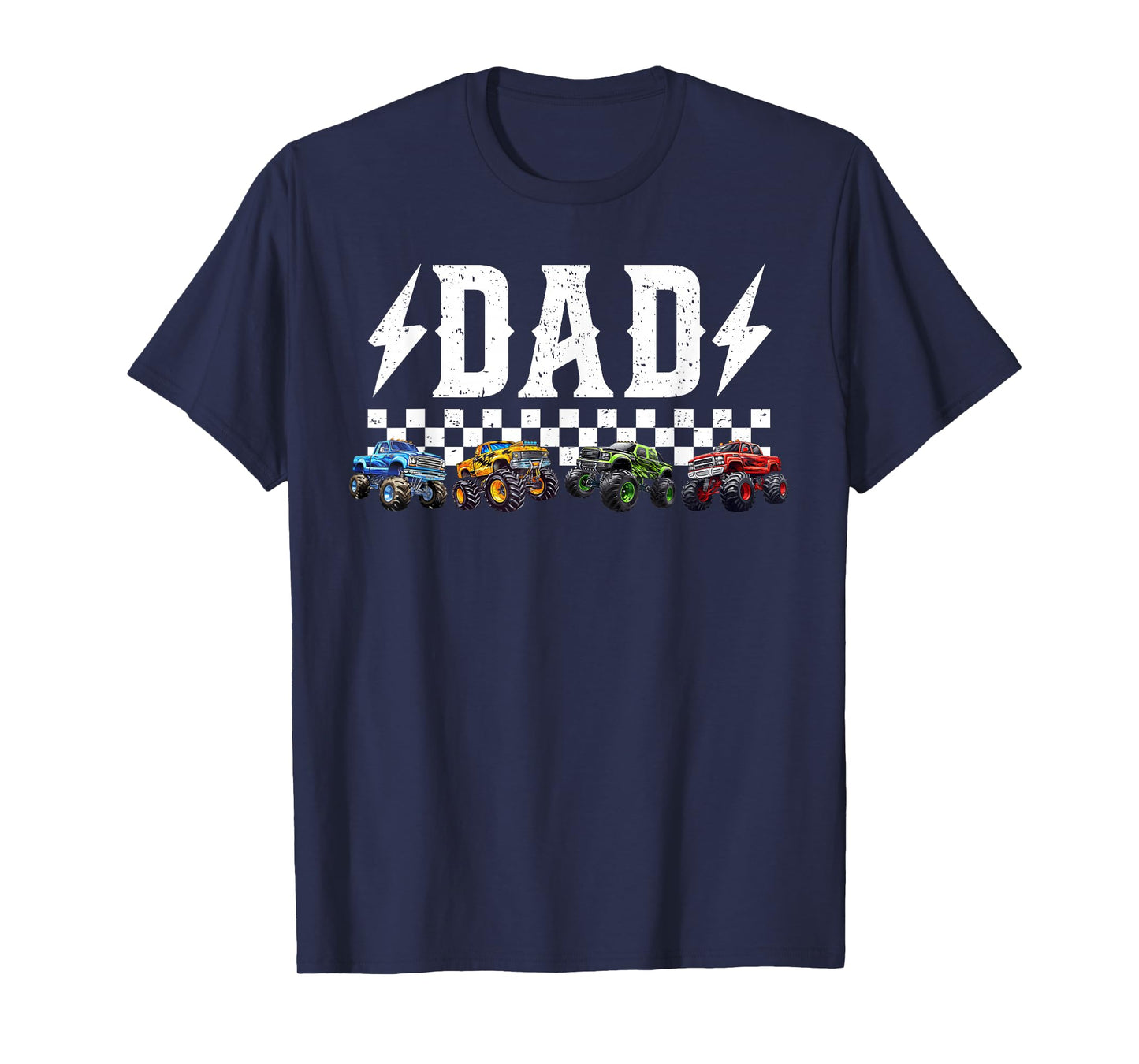 Dad Retro Monster Truck Family Crew Birthday Matching T-Shirt