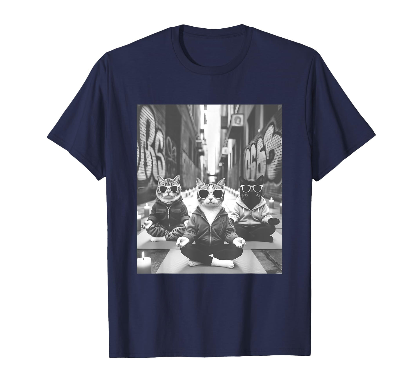 Cat Yoga Meditation T-Shirt