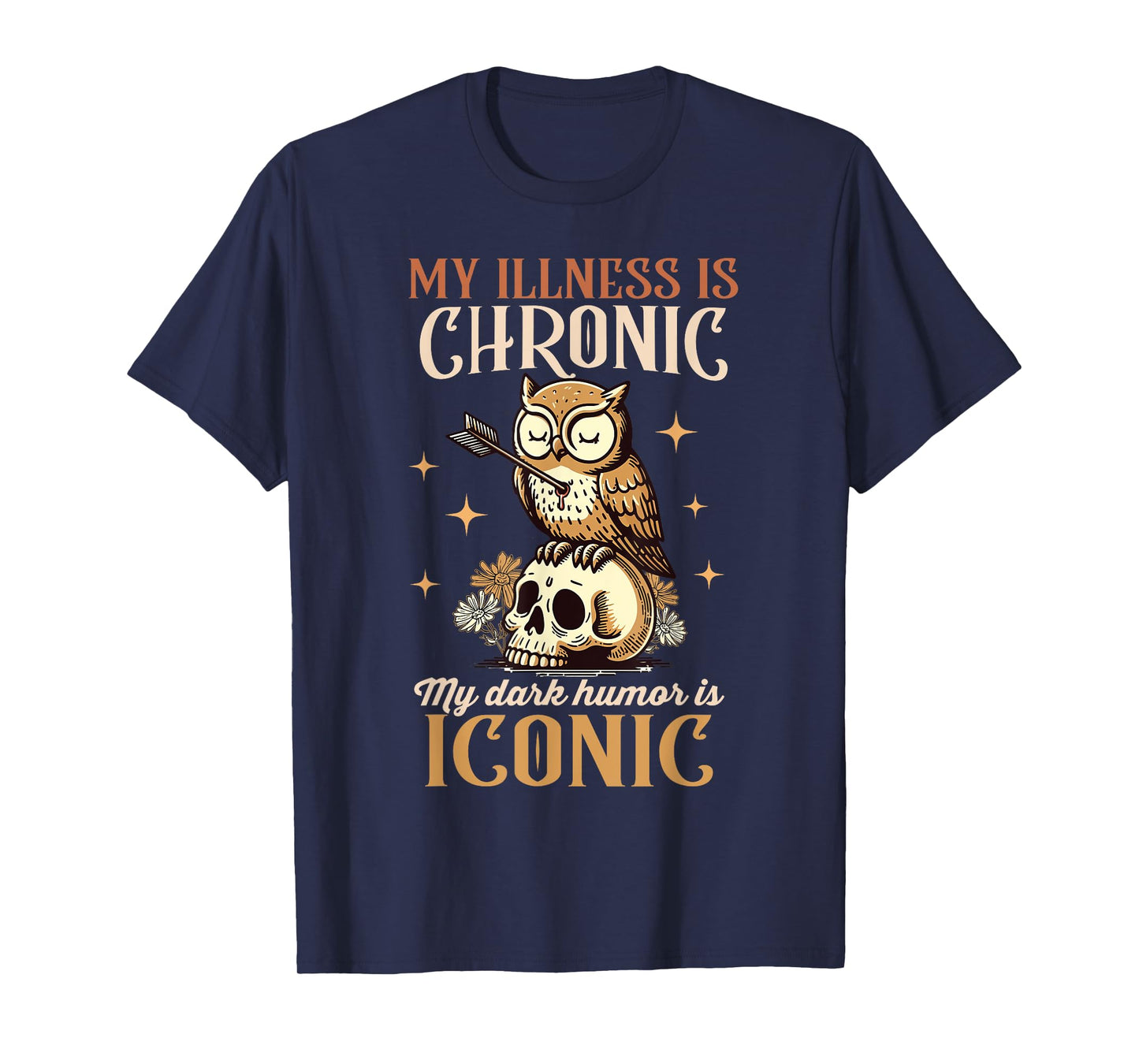 Chronic Spoonie My Illness Is Chronic My Dark Humor Iconic T-Shirt