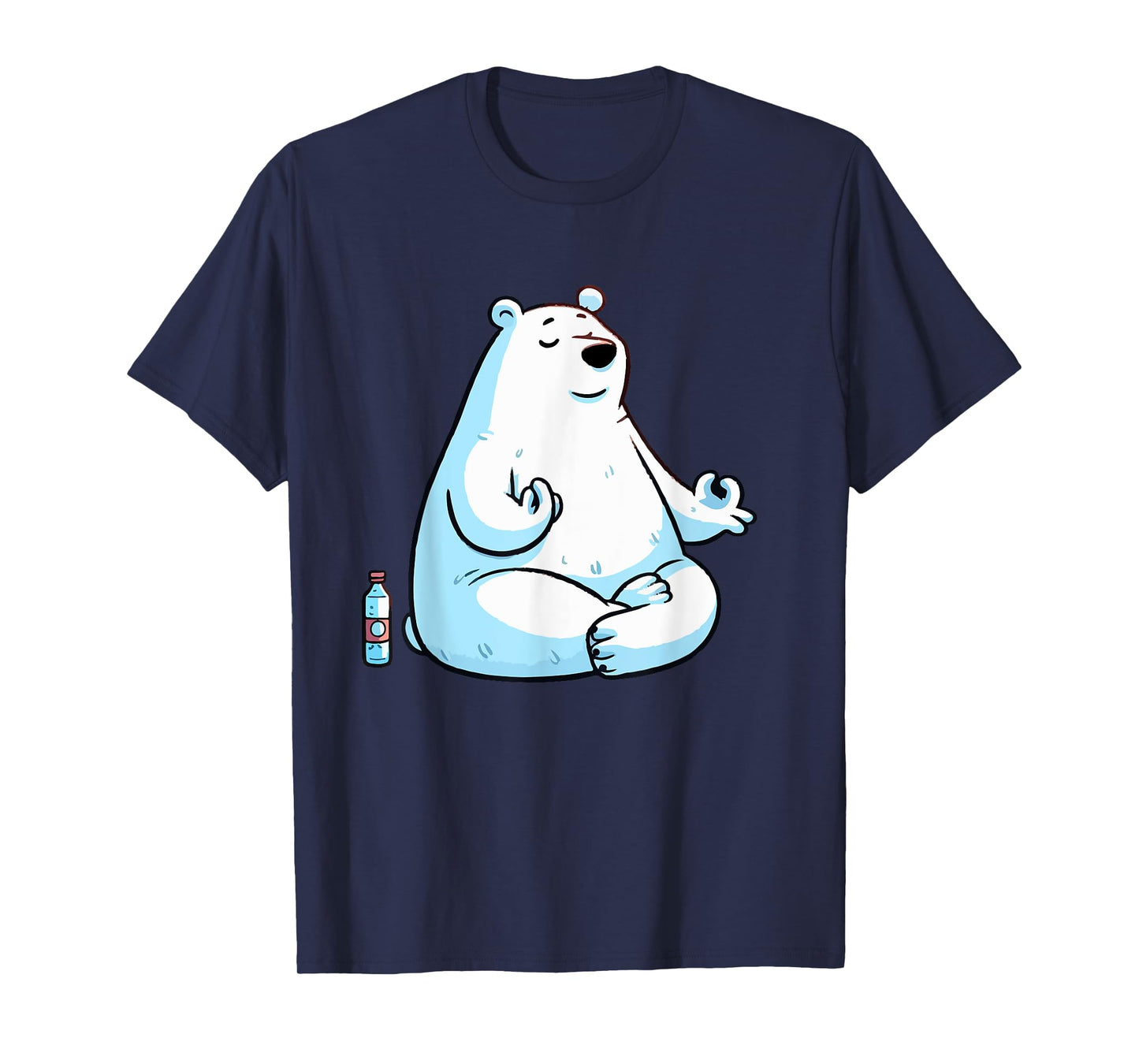 Meditation Polar Bear Yoga Pose Relaxing Animal T-Shirt