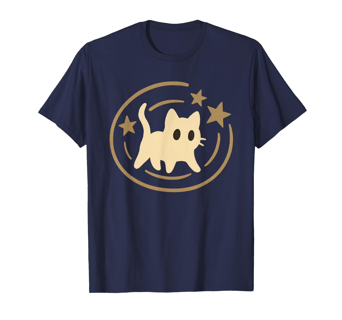 Retro 90s Y2K Scared Cat Cosmic Stars Gift for Men Women Kid T-Shirt