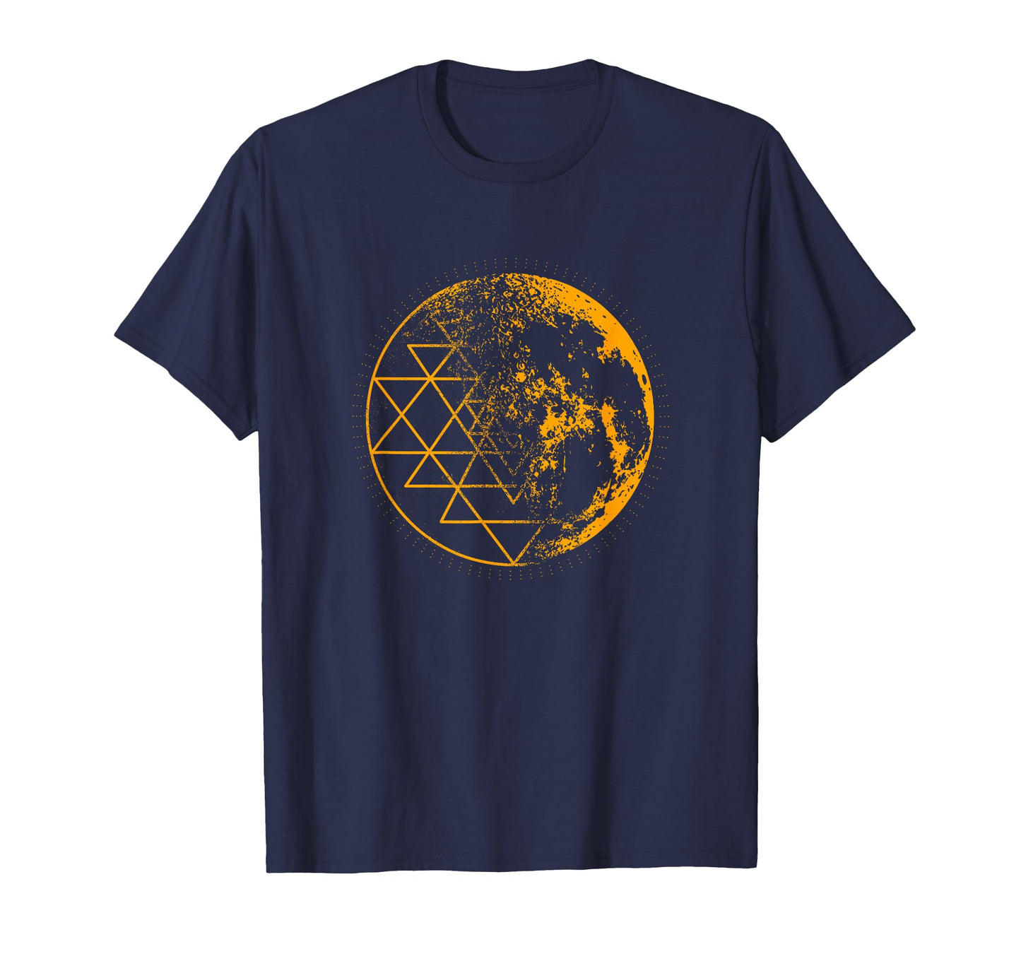 Metatron Cube Mandala Geometry Full Moon T-Shirt