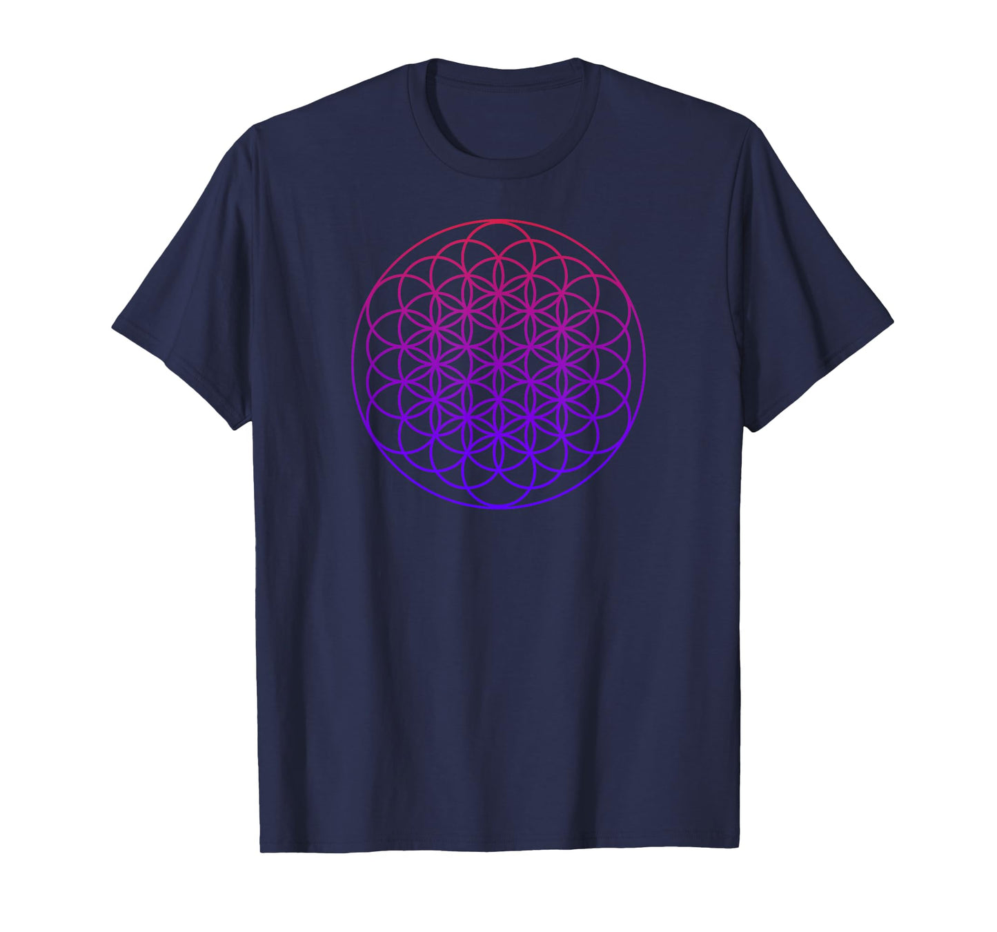 Cool Sacred Geometry Geometric Repeating Circles Trippy Yoga T-Shirt