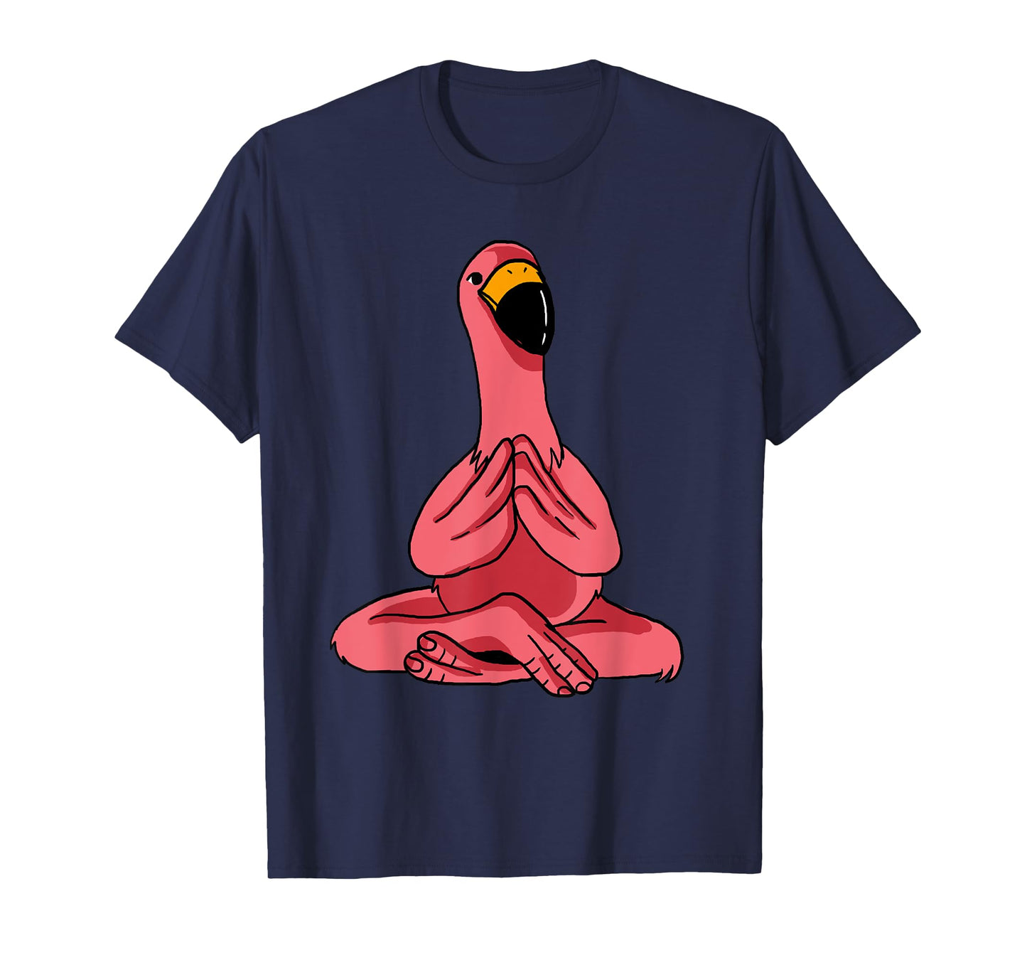 Meditating Exercise Tropical Animal Gift Men Women Cute Yoga Flamingos Funny Pink Water Bird Meditation Lovers Unisex-Adults, Unisex-Kids T-Shirt