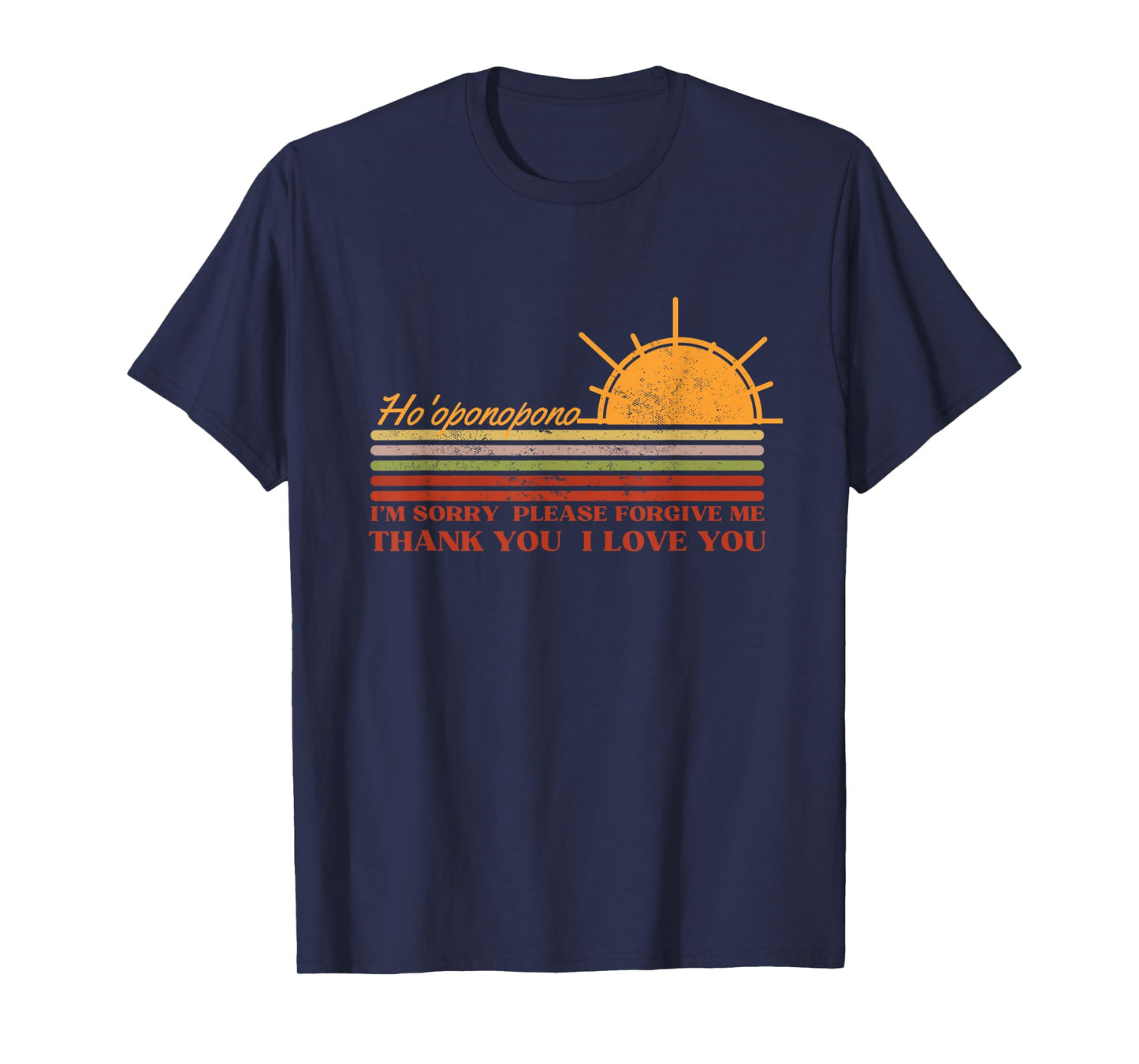 Ho'oponopono Hawaiian Prayer Meditations Yoga Sun Graphic T-Shirt