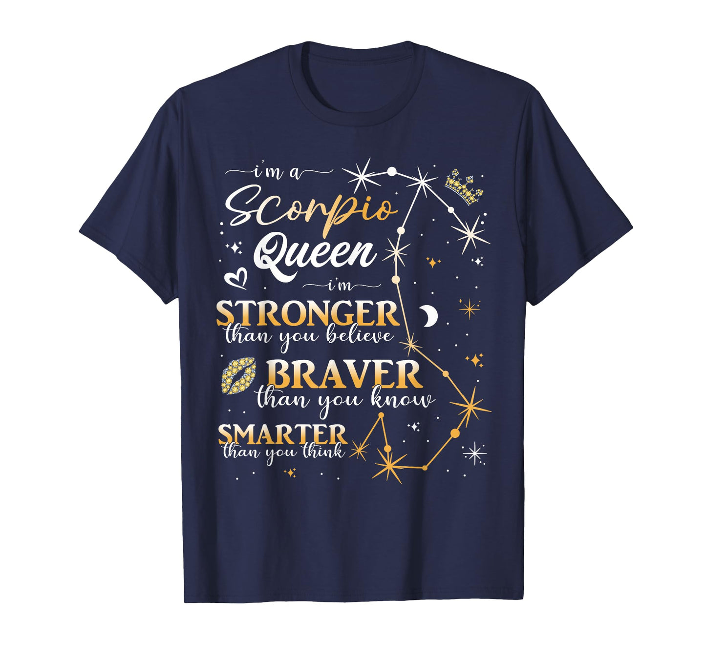 Scorpio Queen Scorpio Zodiac Sign Birthday Women Girls Lady T-Shirt