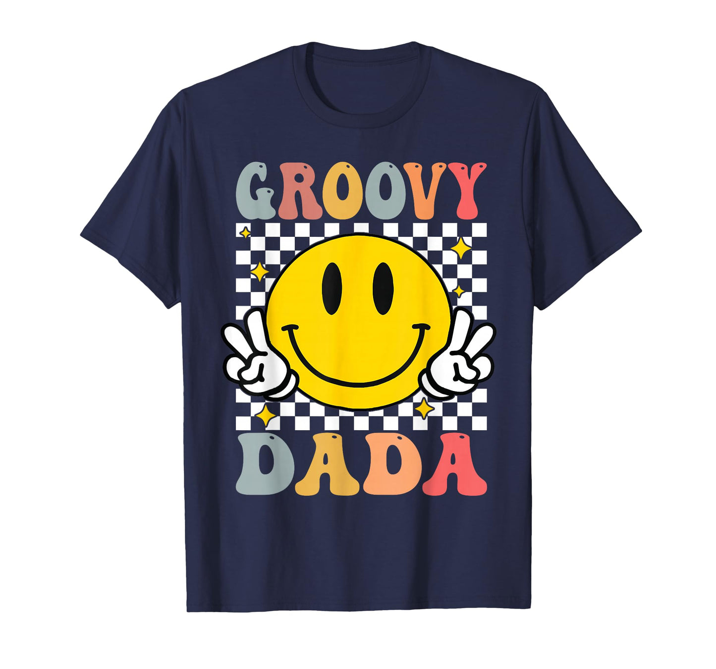 Groovy Dada Retro Dad Matching Family 1st Birthday Party T-Shirt