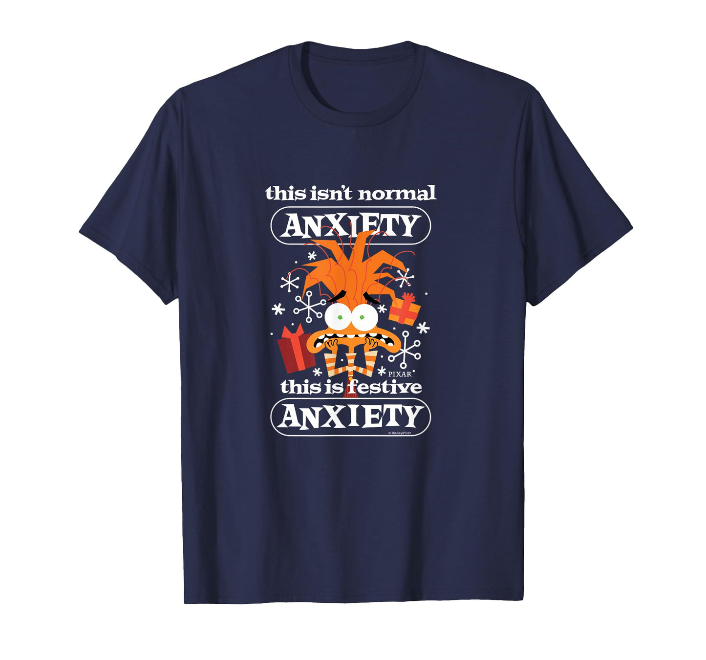 Inside Out 2 - Anxiety Festive Christmas T-Shirt