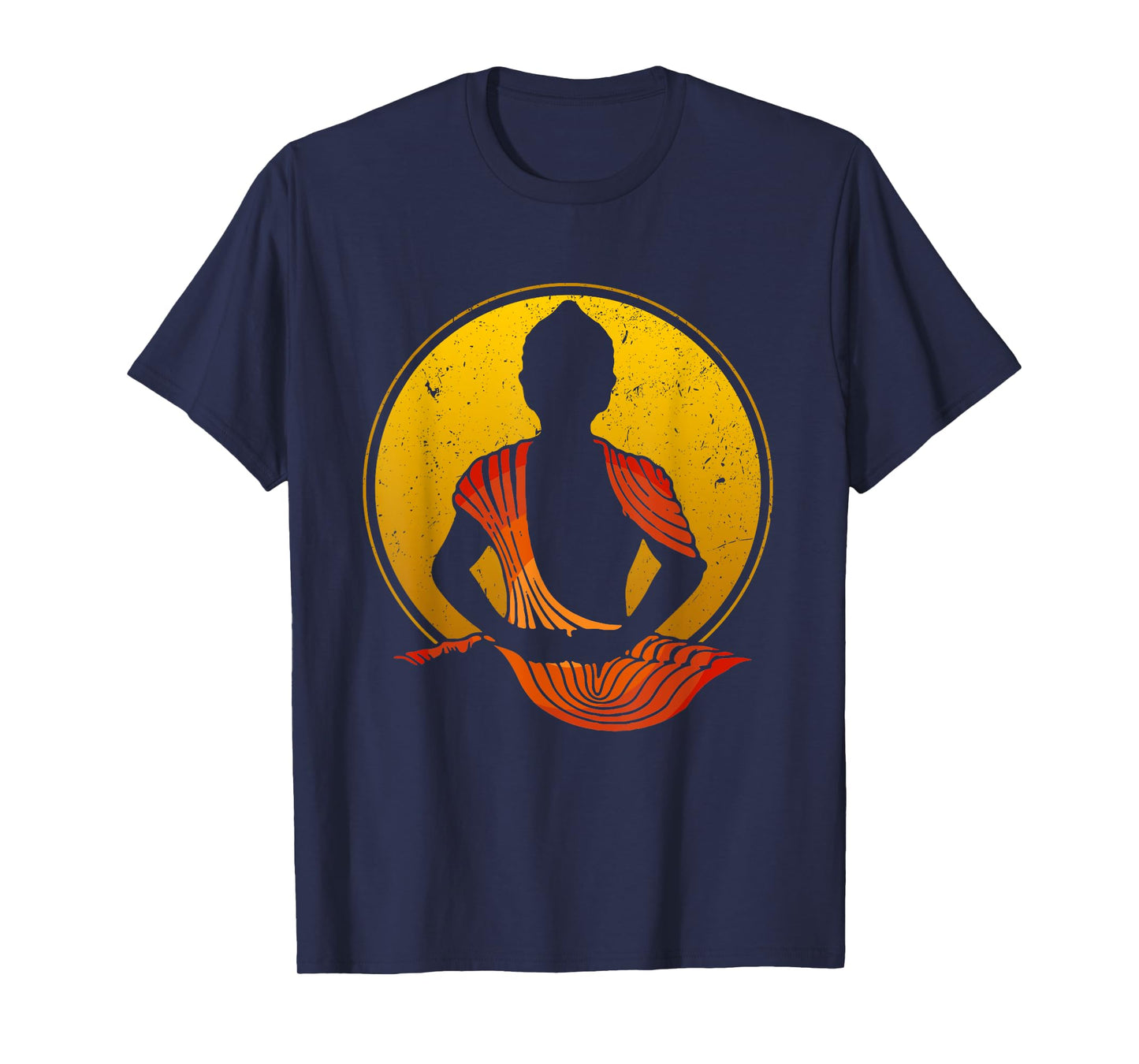 Buddha Vintage Zen Buddhism Yoga Meditation Spiritual T-Shirt