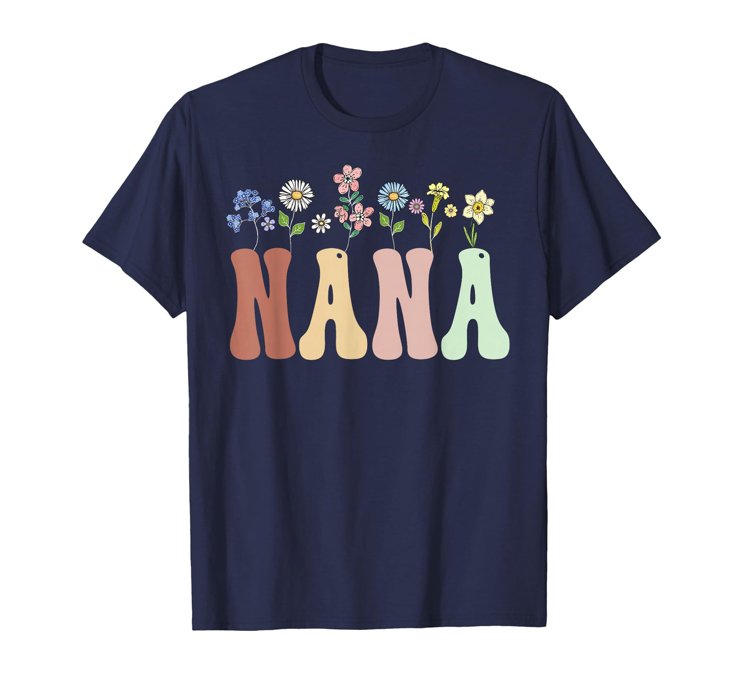 Nana Gifts Women Wildflower Floral Design Nana T-Shirt