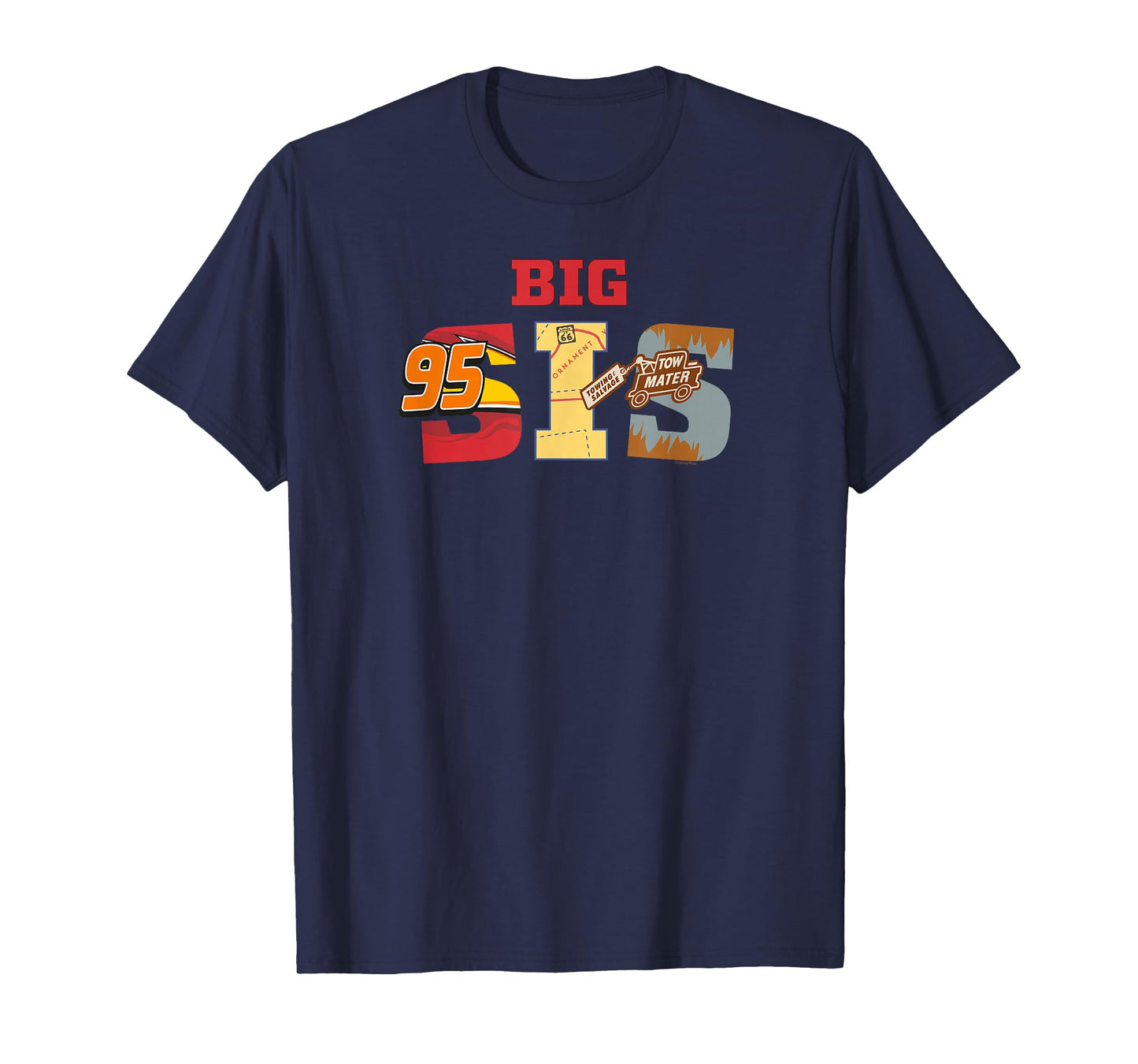 Disney & Pixar's Cars Big Sis Sister Family Trip Matching T-Shirt
