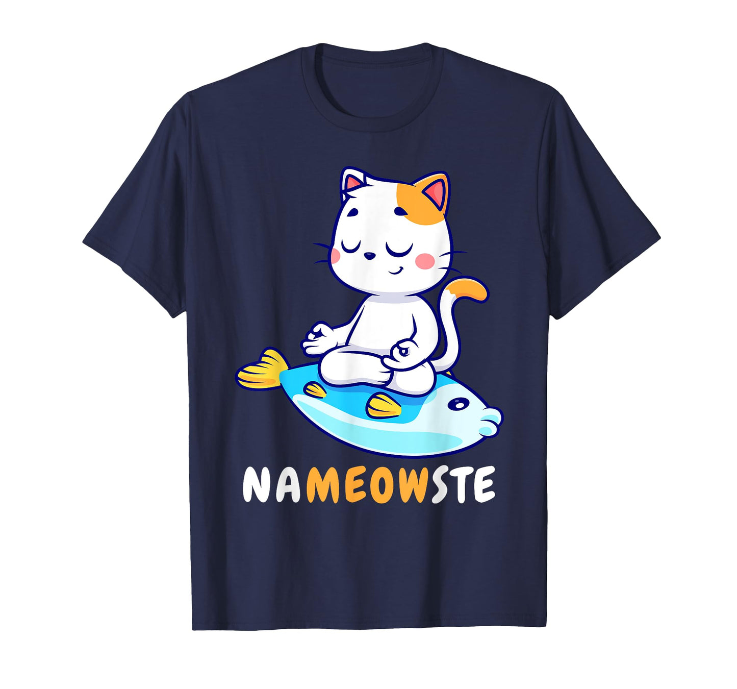 Yoga Cat Nameowste Meditation Zen Kitten Namaste Funny T-Shirt