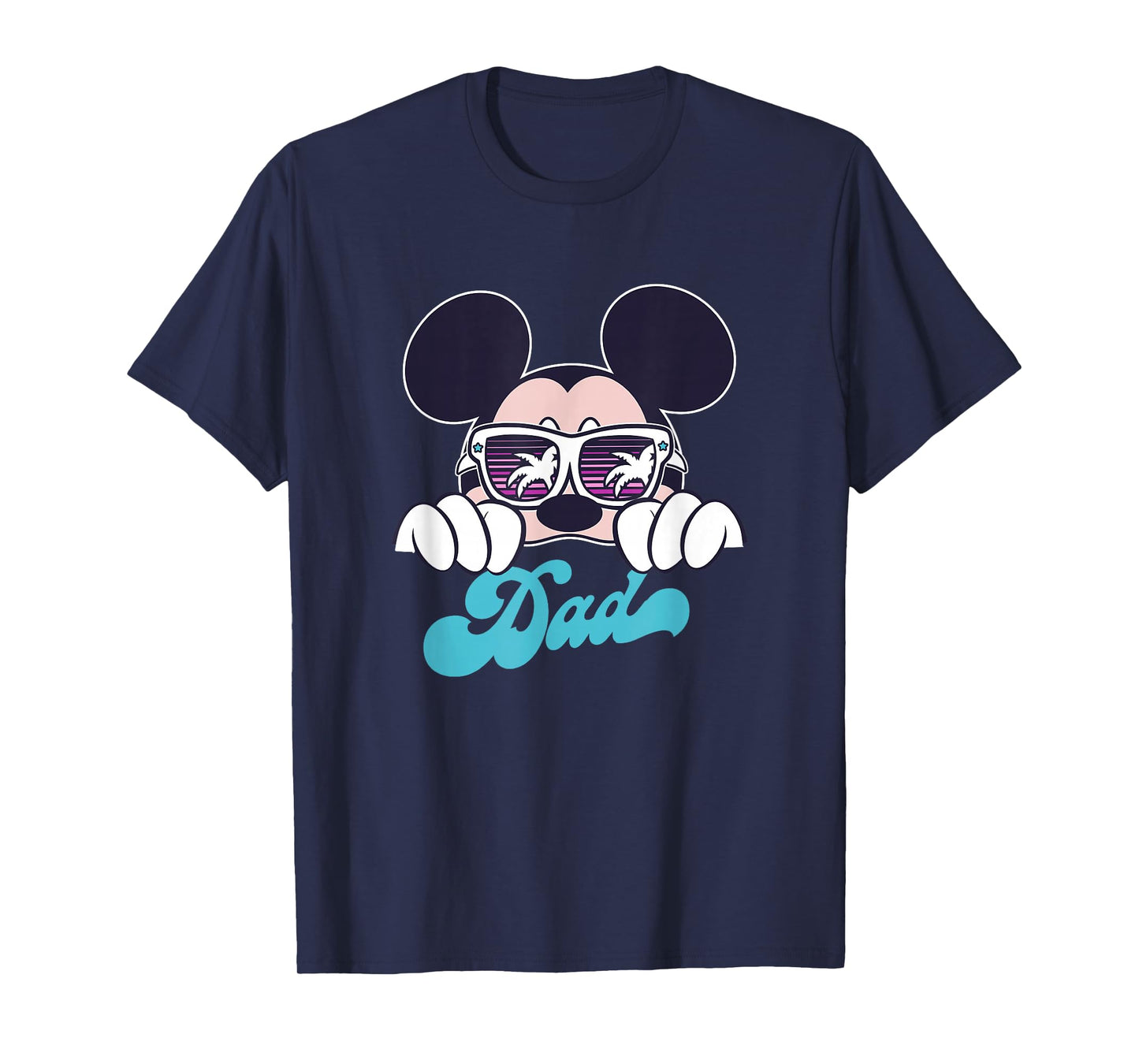 Disney Mickey And Friends Cool Mickey Summer Vibes Dad Logo T-Shirt
