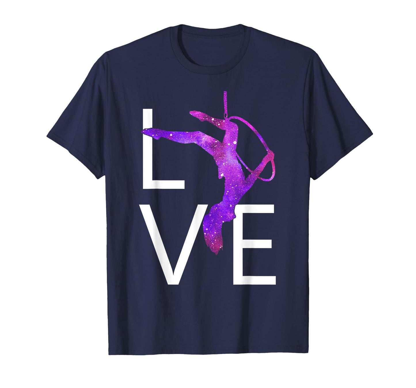 Aerial Hoop Aerial Yoga Aerialist Lyra Purple Love T-Shirt