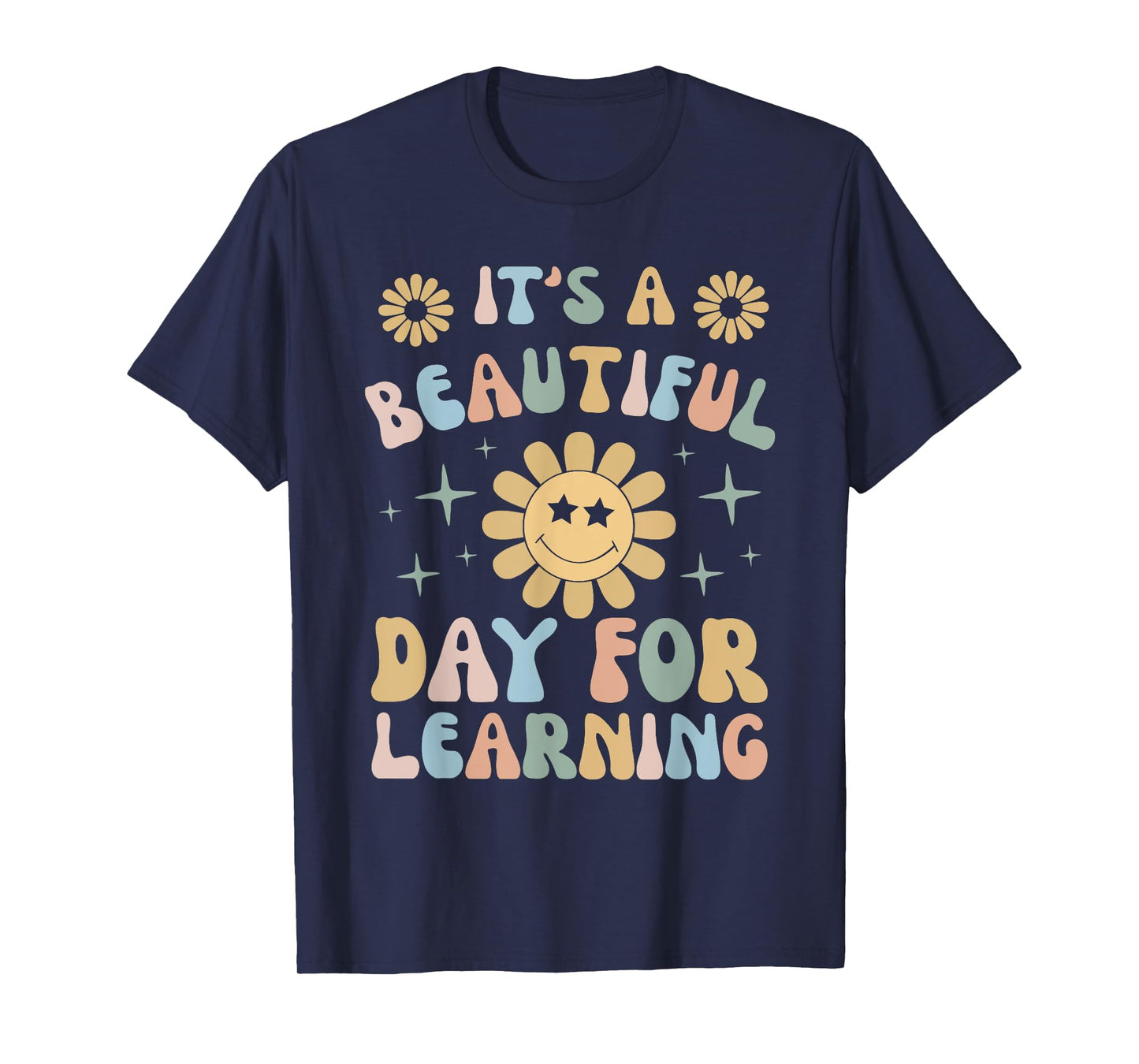 It's Beautiful Day For Learning Retro Teacher Students Women T-Shirt