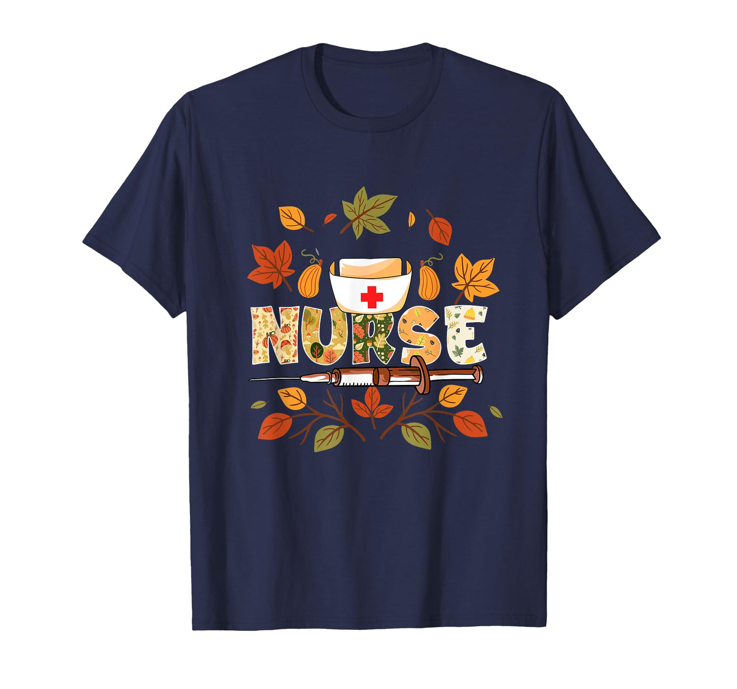 Autumn Fall Outfit Nurse Thankful Grateful Blessed T-Shirt
