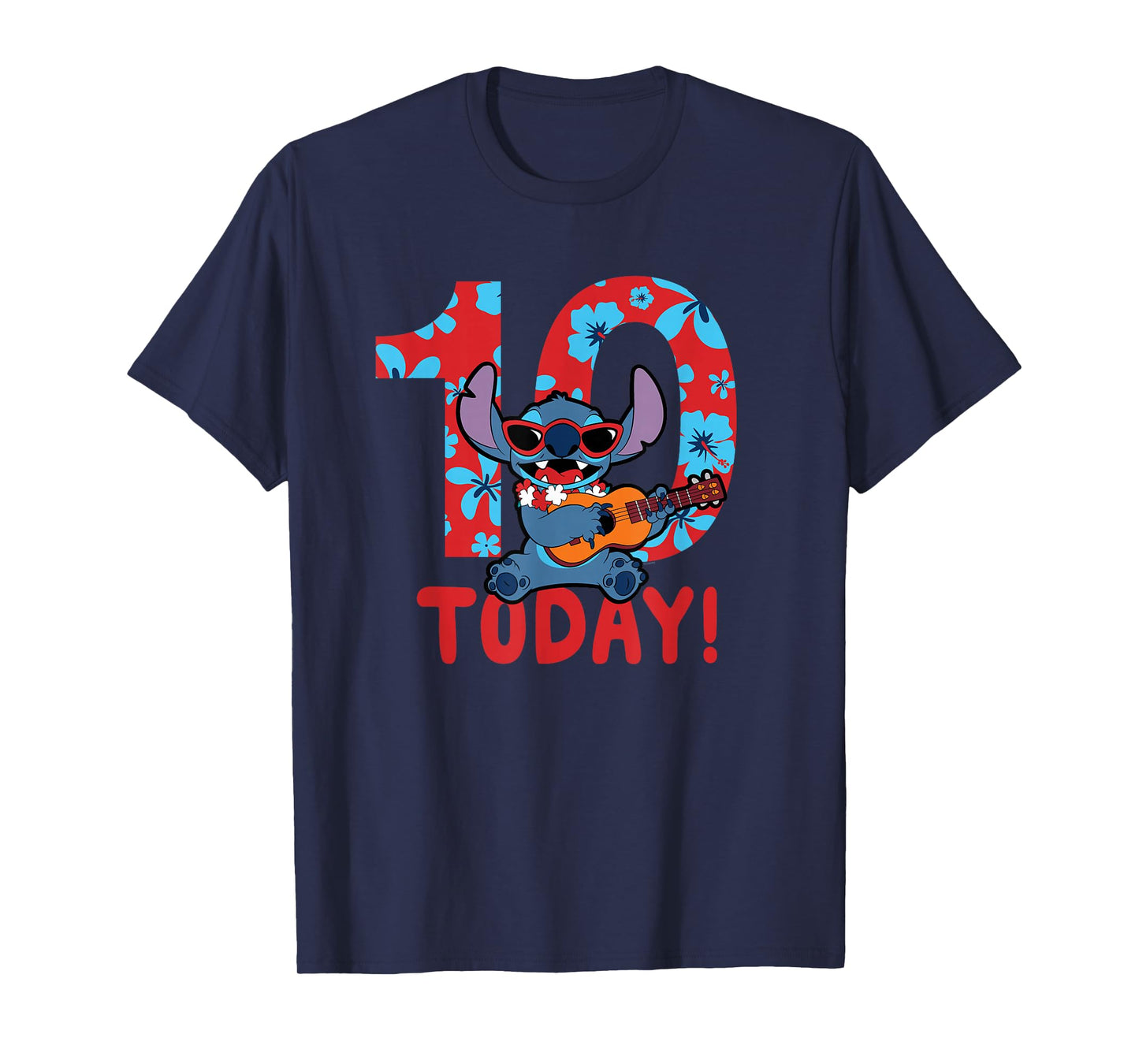 Disney Lilo & Stitch Tropical Birthday 10 Years Old Today T-Shirt