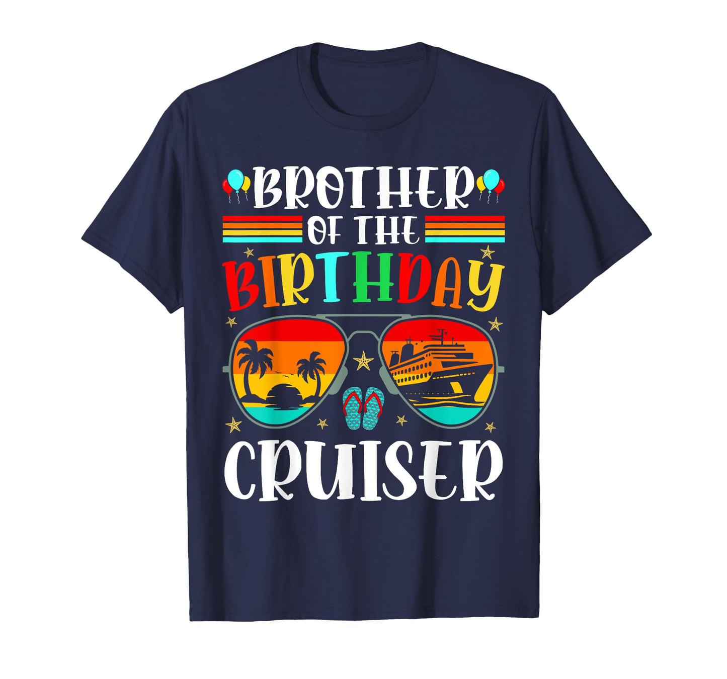 Brother of the Birthday Cruiser Sunglasses Cruise Crew Kids T-Shirt