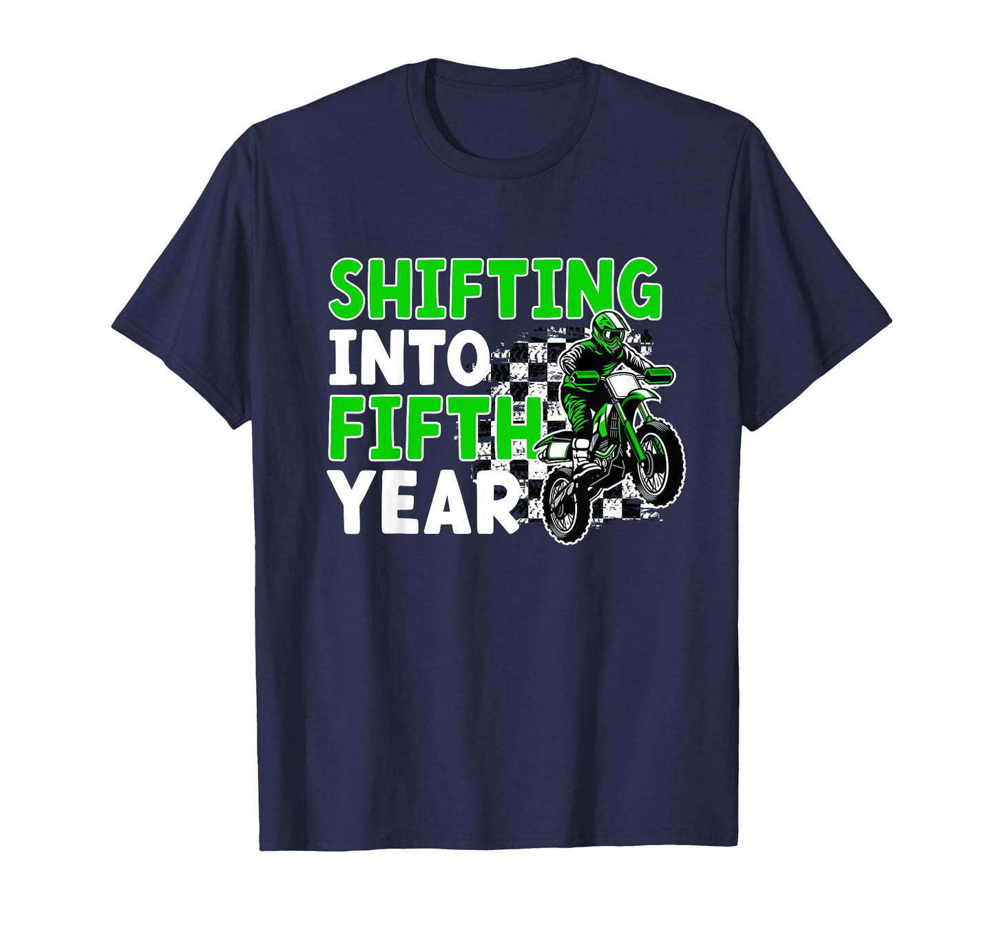 Kids 5th Dirt Bike Birthday Party 5 Year Old Dirt Biker T-Shirt