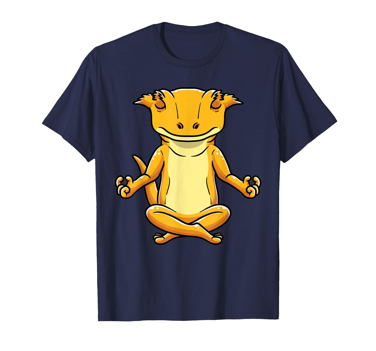 Funny Yoga Crested Gecko Meditating Lizard Reptile T-Shirt