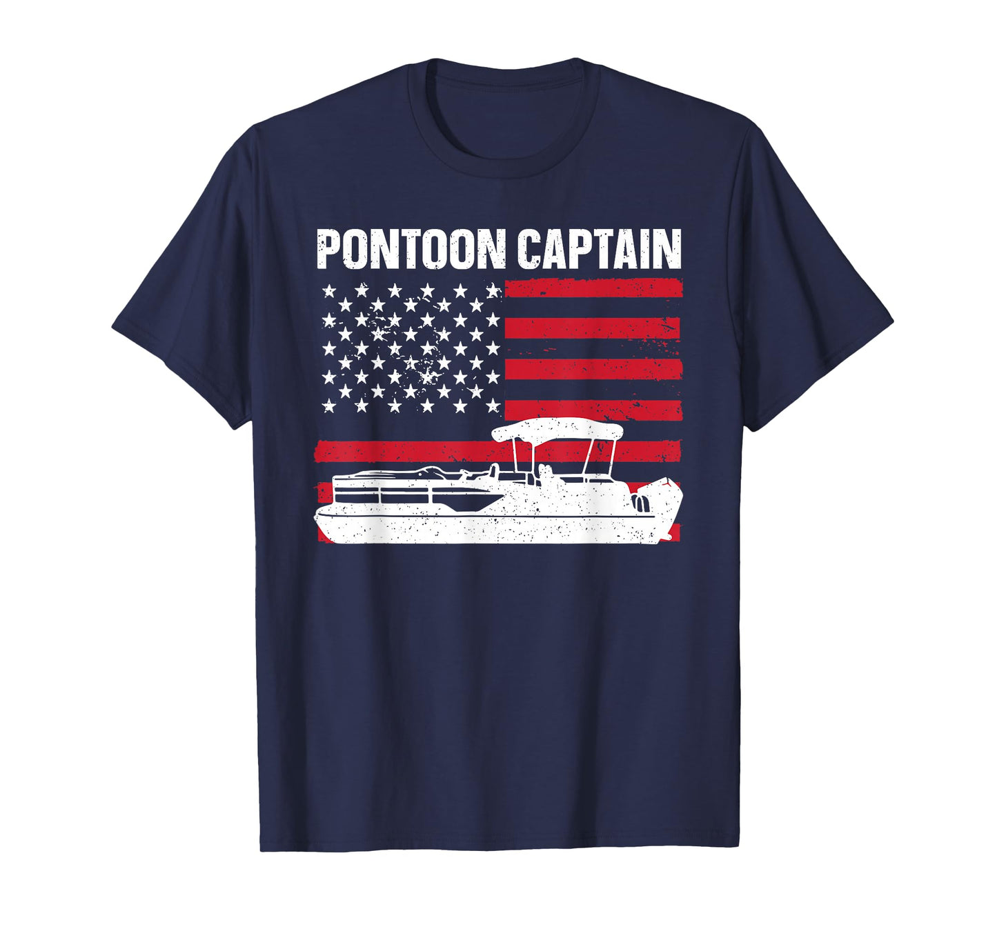Cool Pontoon Captain Art For Men Women Pontoon Boat Captain T-Shirt