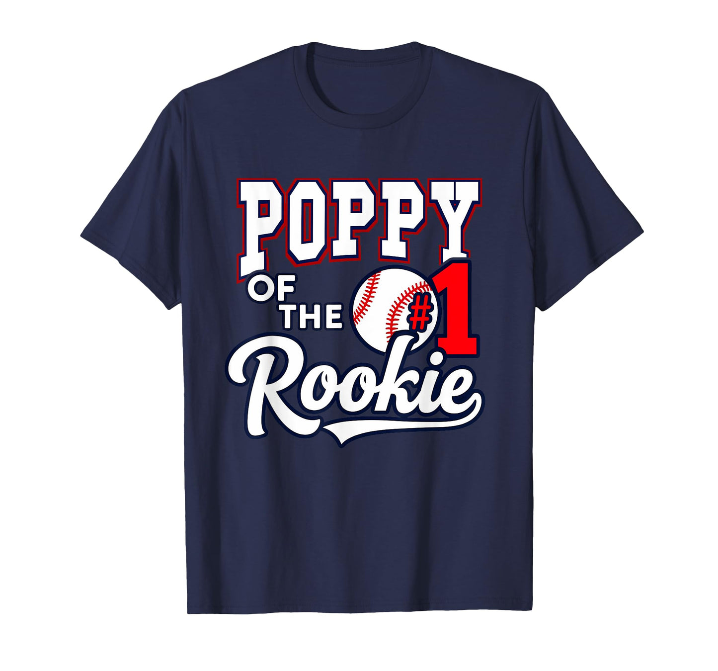 Retro Grandpa Poppy Of The Number 1 Rookie Baseball T-Shirt