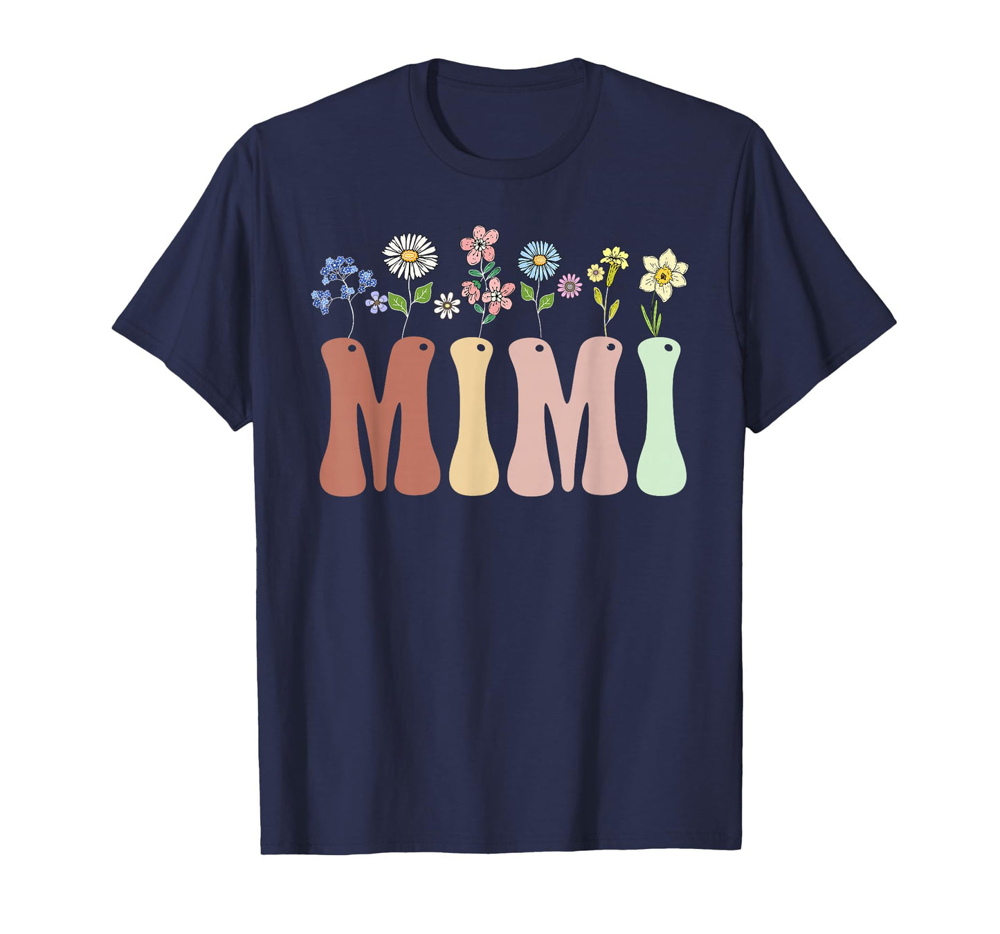 Mimi Gifts Women Wildflower Floral Design Mimi T-Shirt