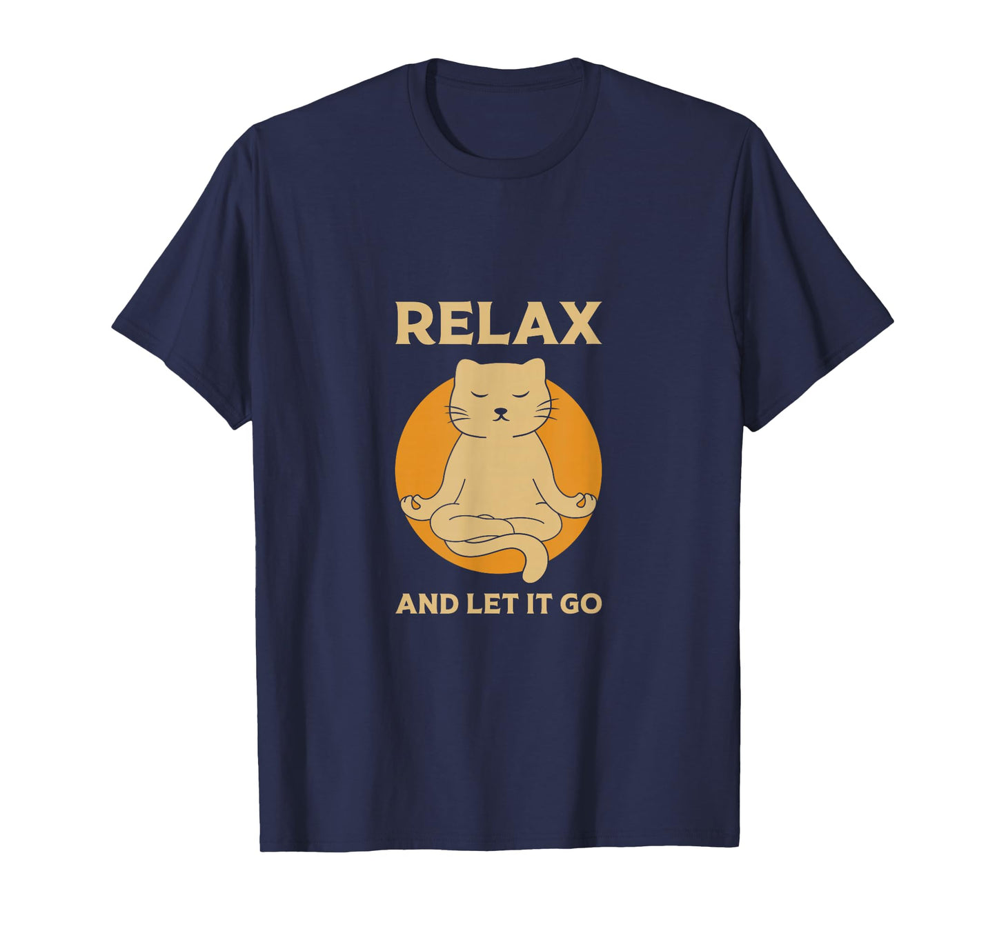 Funny cat Graphic Yoga Zen meditation t-shirt T-Shirt