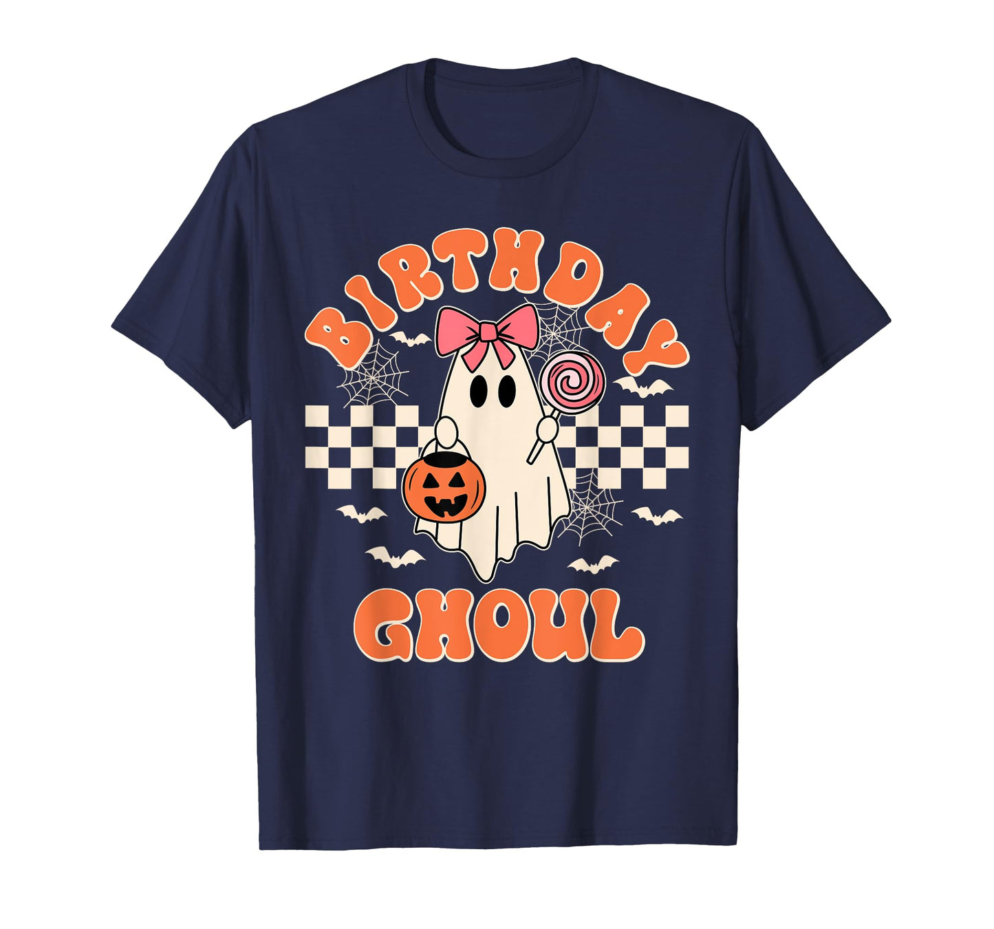 Birthday Ghoul Spooky Season Groovy Halloween Kids Girls T-Shirt