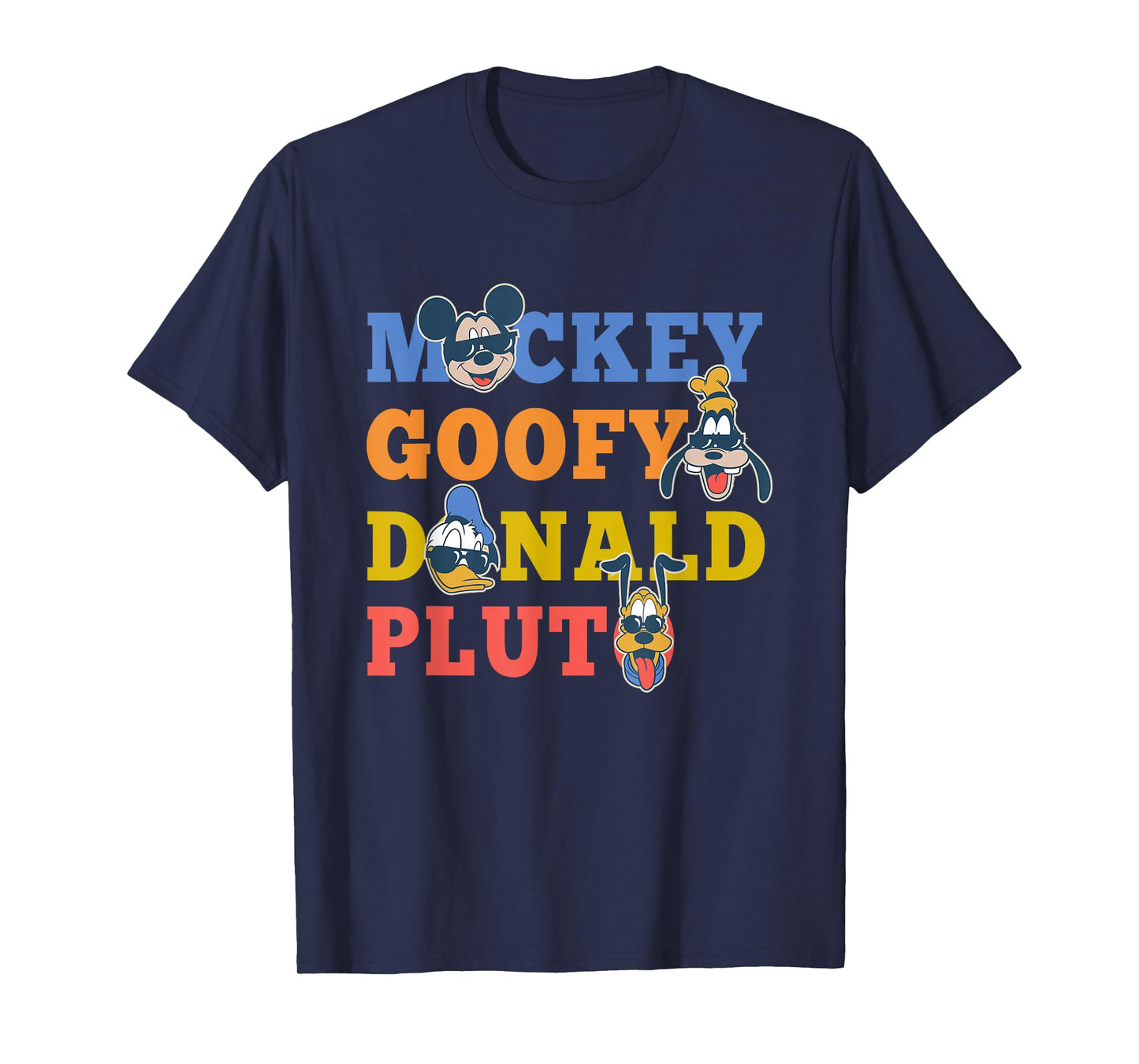 Disney Mickey and Friends Mickey Goofy Donald Pluto Family T-Shirt