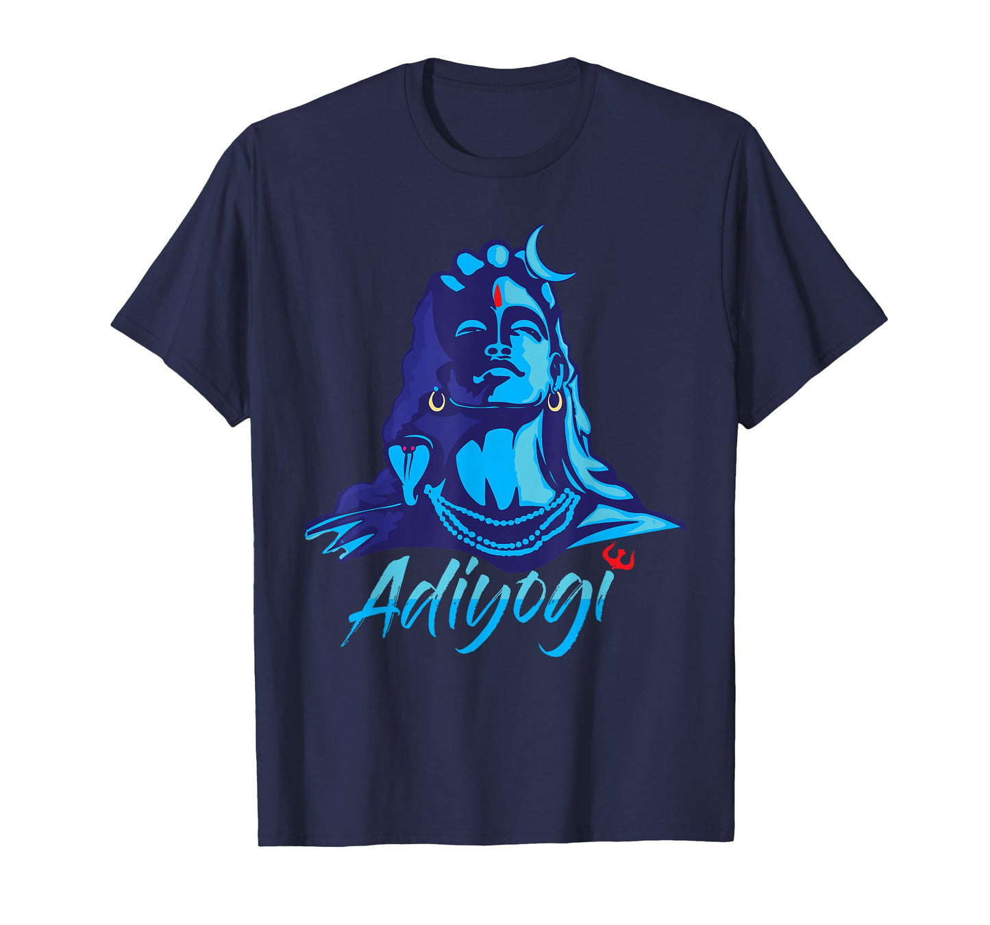 Adiyogi or Adhi Yogi Shiva Mahadev Blue Hindu Maha Shivratri T-Shirt