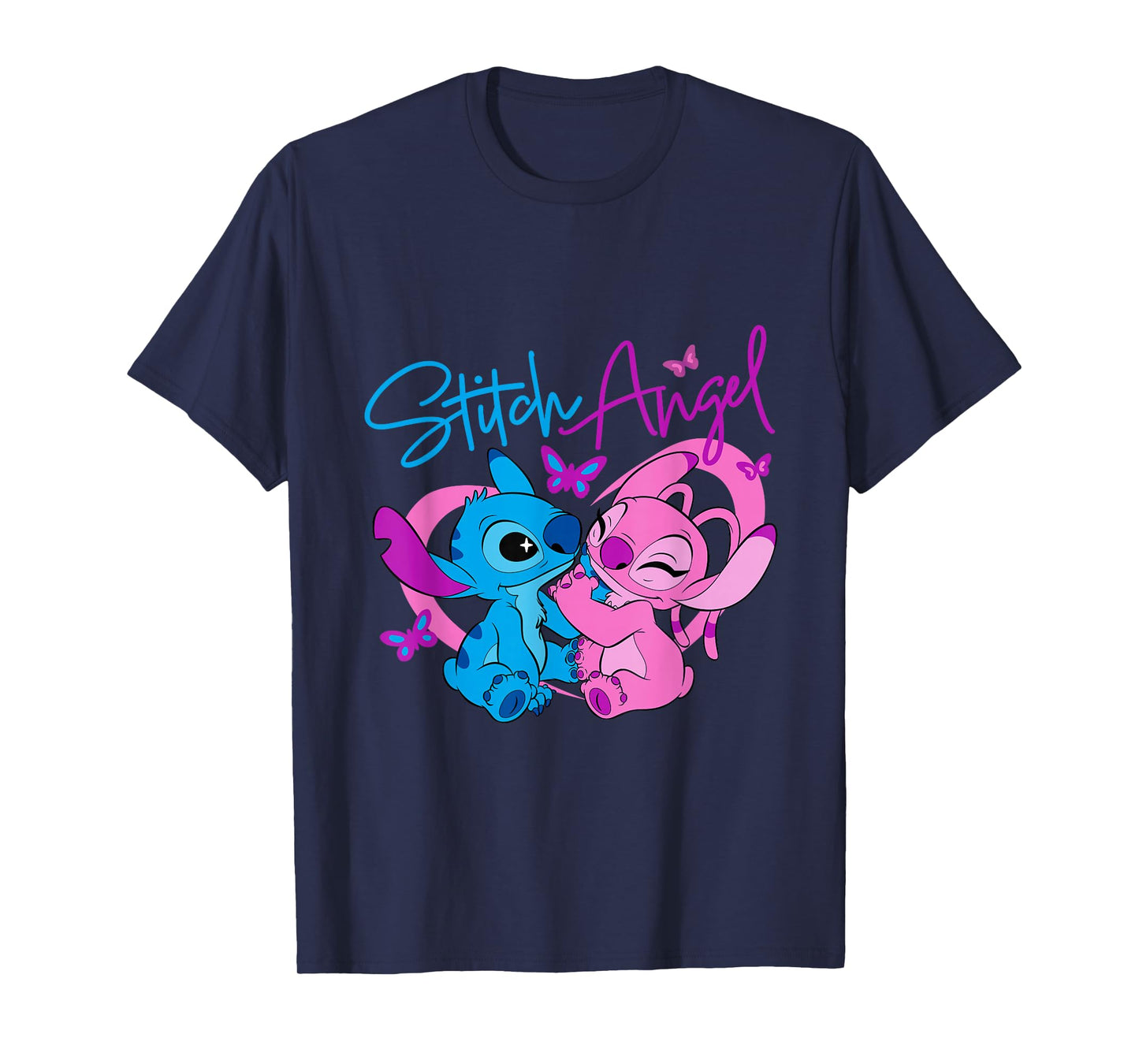 Disney Lilo & Stitch: The Series 2 Angel and Stitch Neon T-Shirt
