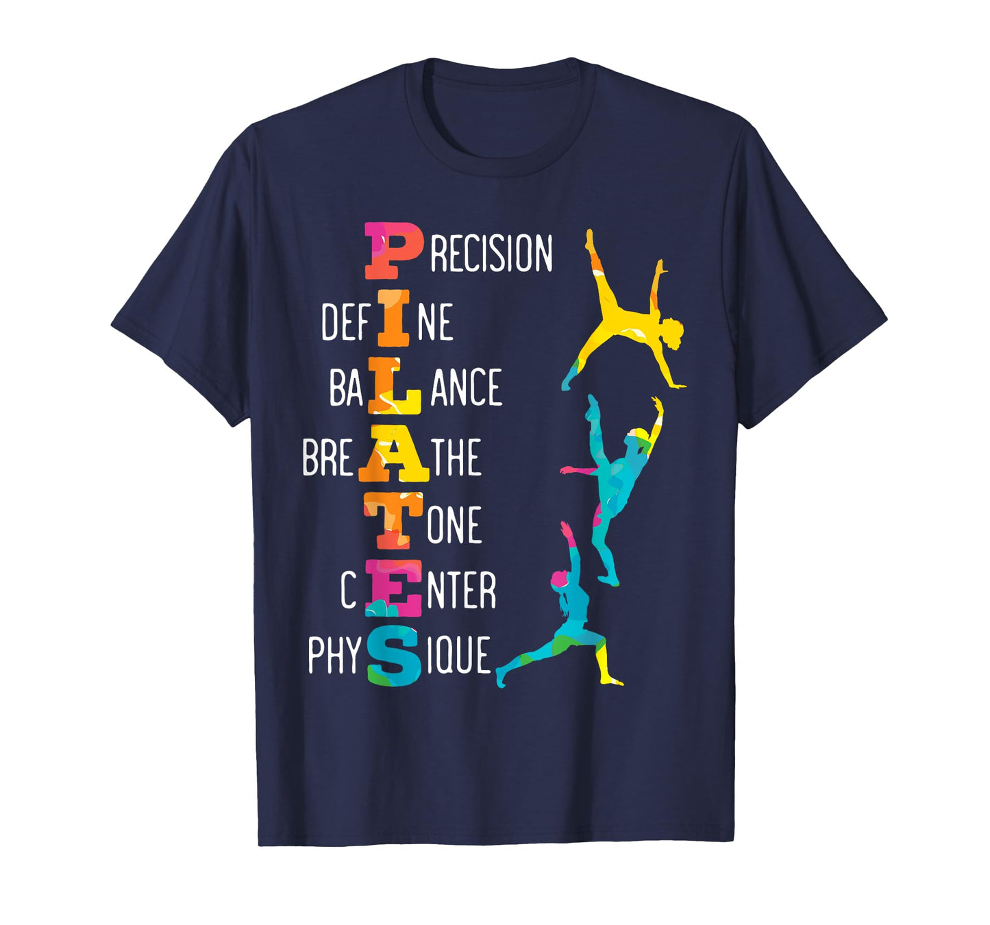 Pilates Fitness Exercise Training Contrology Meditation T-Shirt