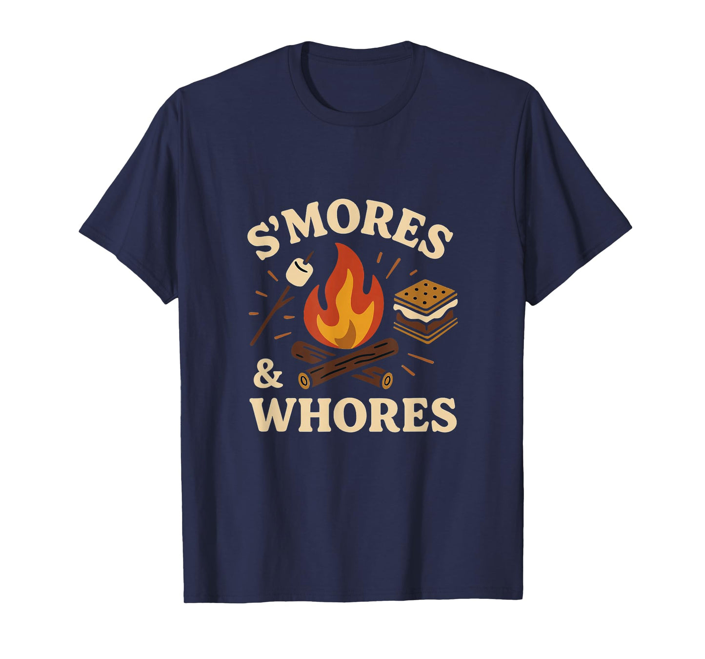 S'Mores and Whores Marshmallows Campfire Camping Tees T-Shirt