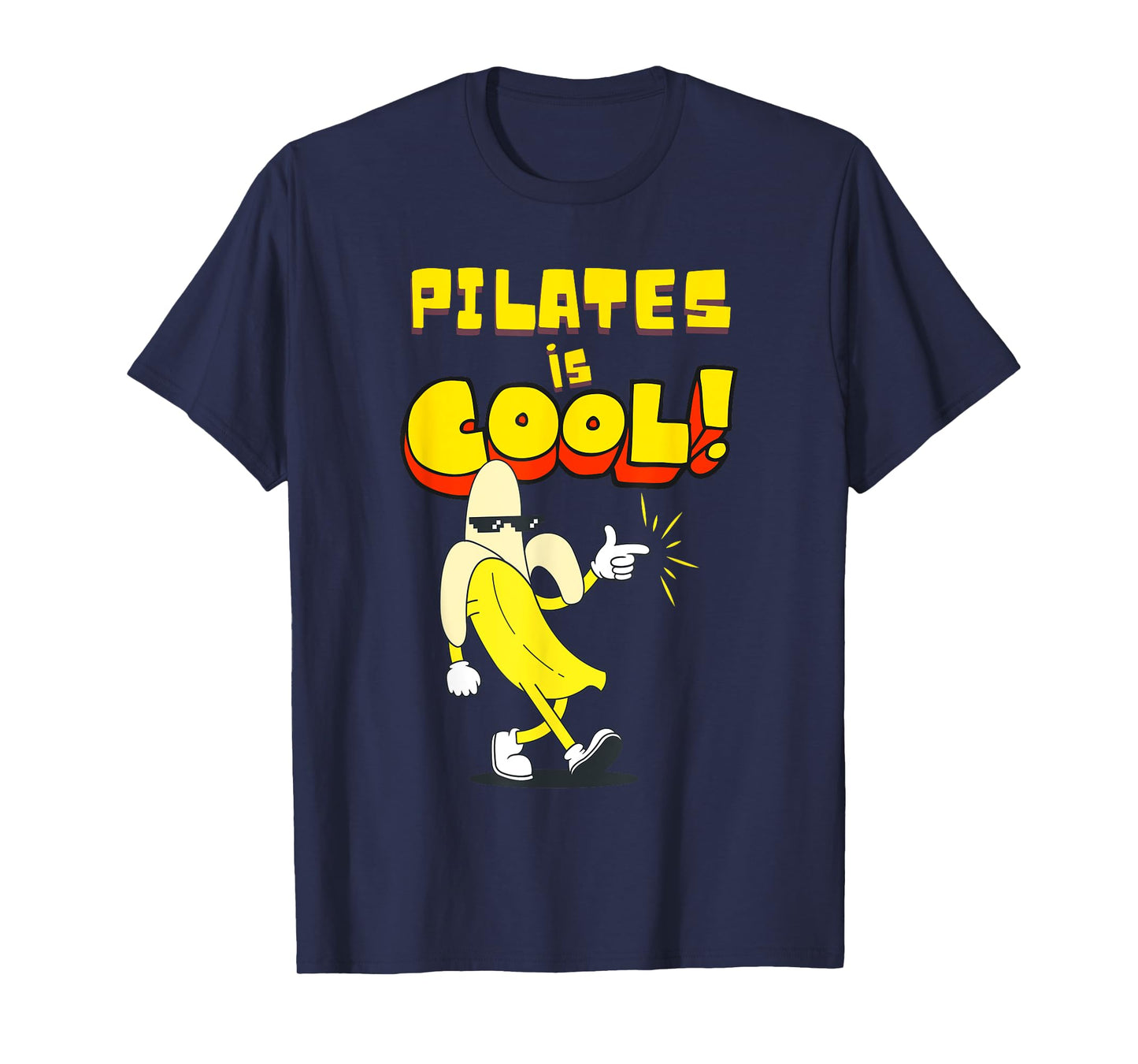Pilates is Cool Banana Workout Yoga Exercise Mat T-Shirt