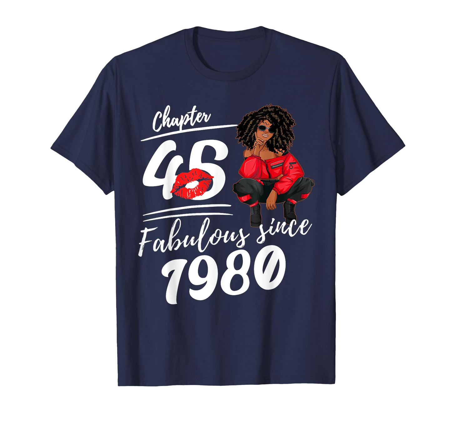 Chapter 45 Fabulous Since 1980 45th Birthday Queen for Women T-Shirt