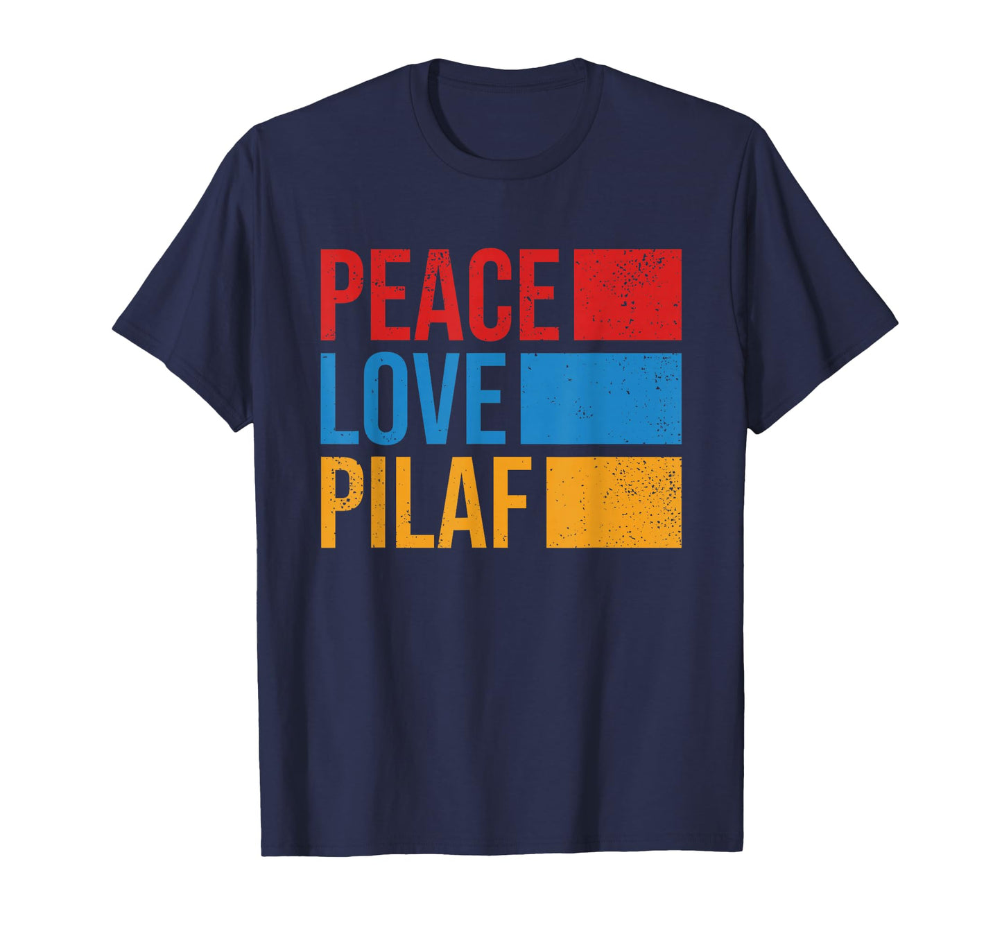 Peace Love Pilaf Armenian Flag Funny Retro Vintage Armenia T-Shirt