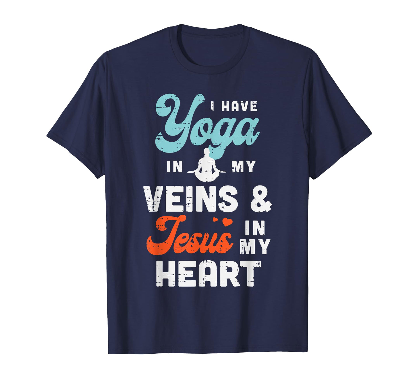Yoga Veins Jesus Heart Asana Yogi God Jesus Christian Gift T-Shirt