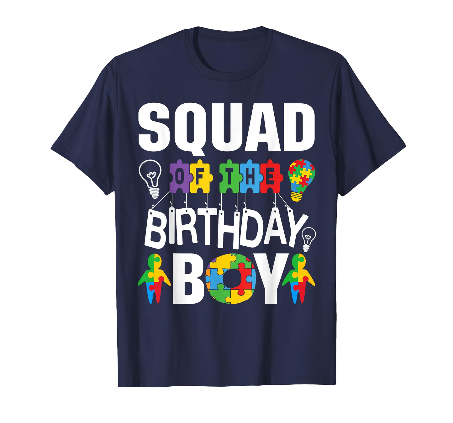 Squad Of The Birthday Boy Autism T-Shirt