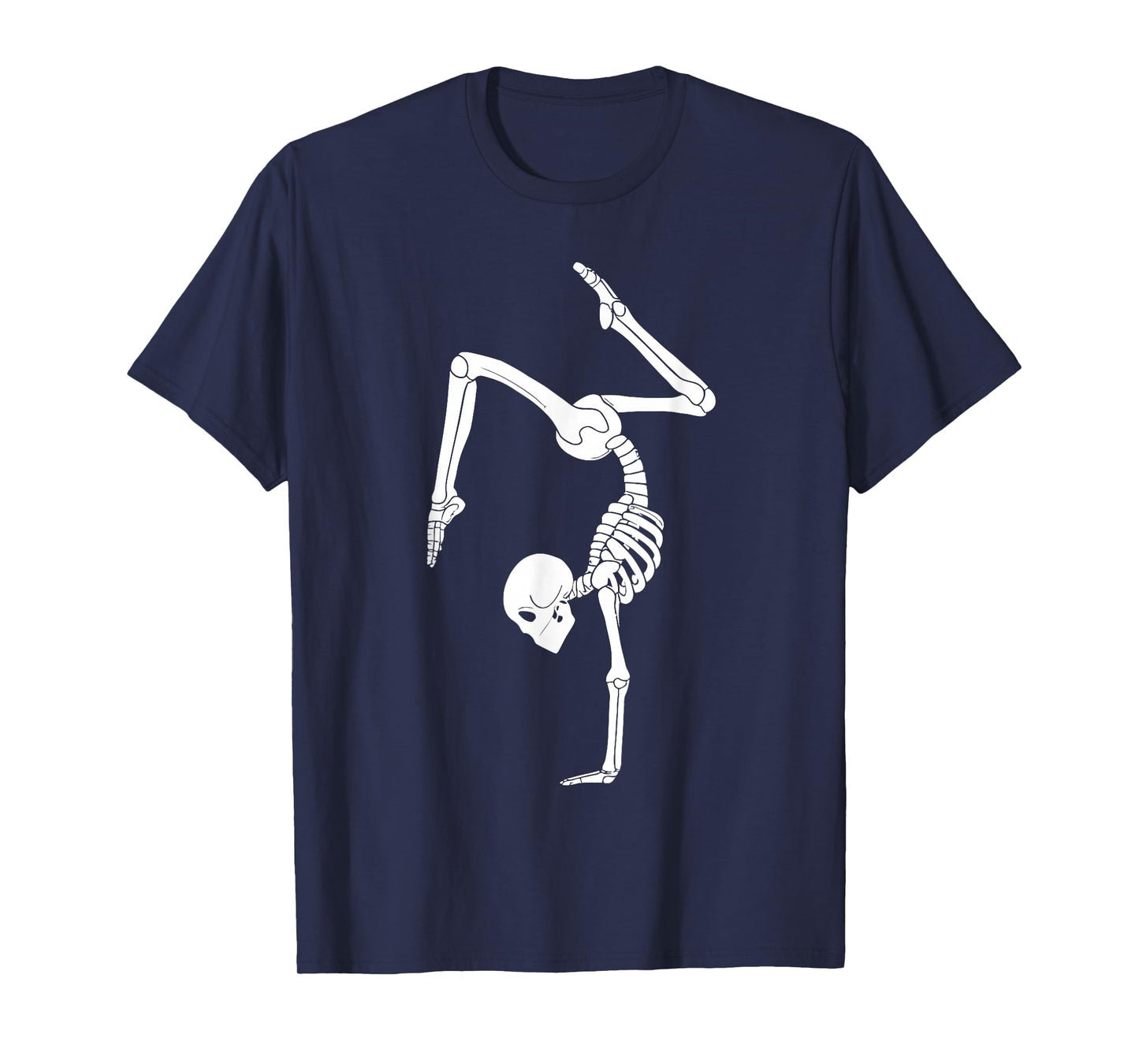 Funny Skeleton Gymnastics Halloween Costume Spooky Gym Sport T-Shirt