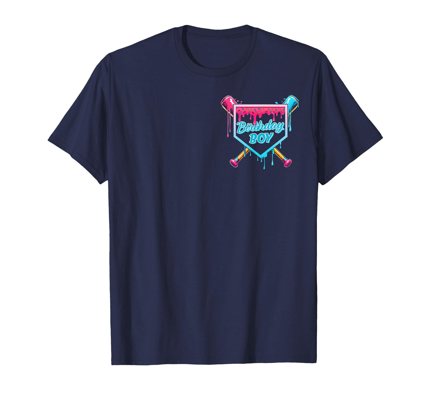 Baseball 10 Year Old Ice Cream Drip 10th Birthday Boys T-Shirt