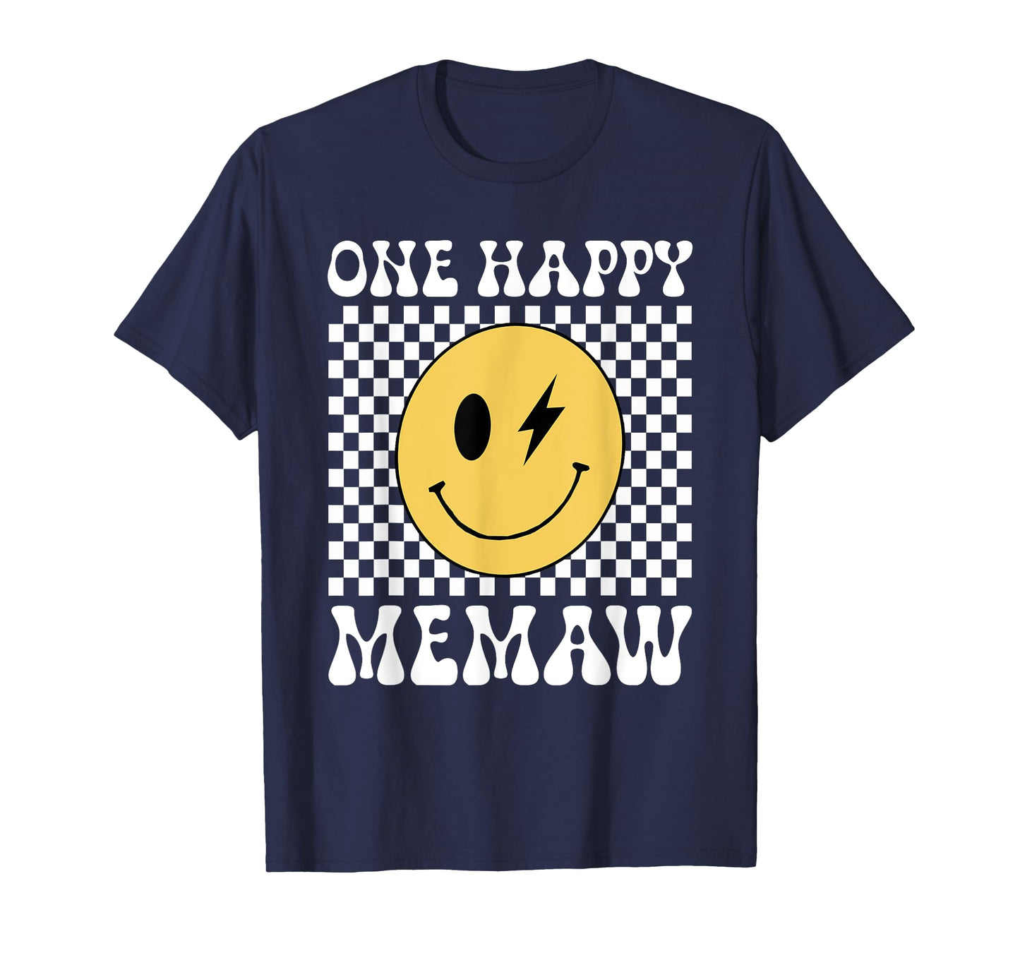 Groovy Memaw One Happy Dude Birthday Family Matching T-Shirt