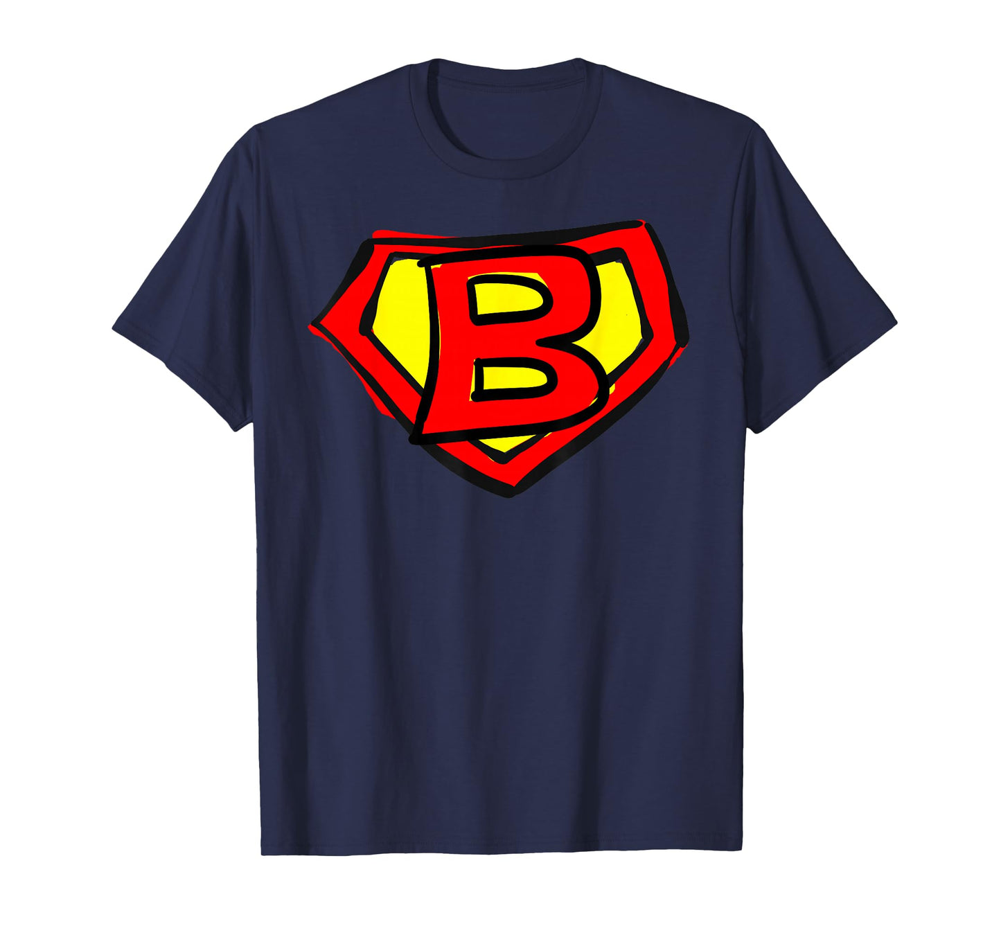 Superhero Letter on Chest B cute cartoon version T-Shirt