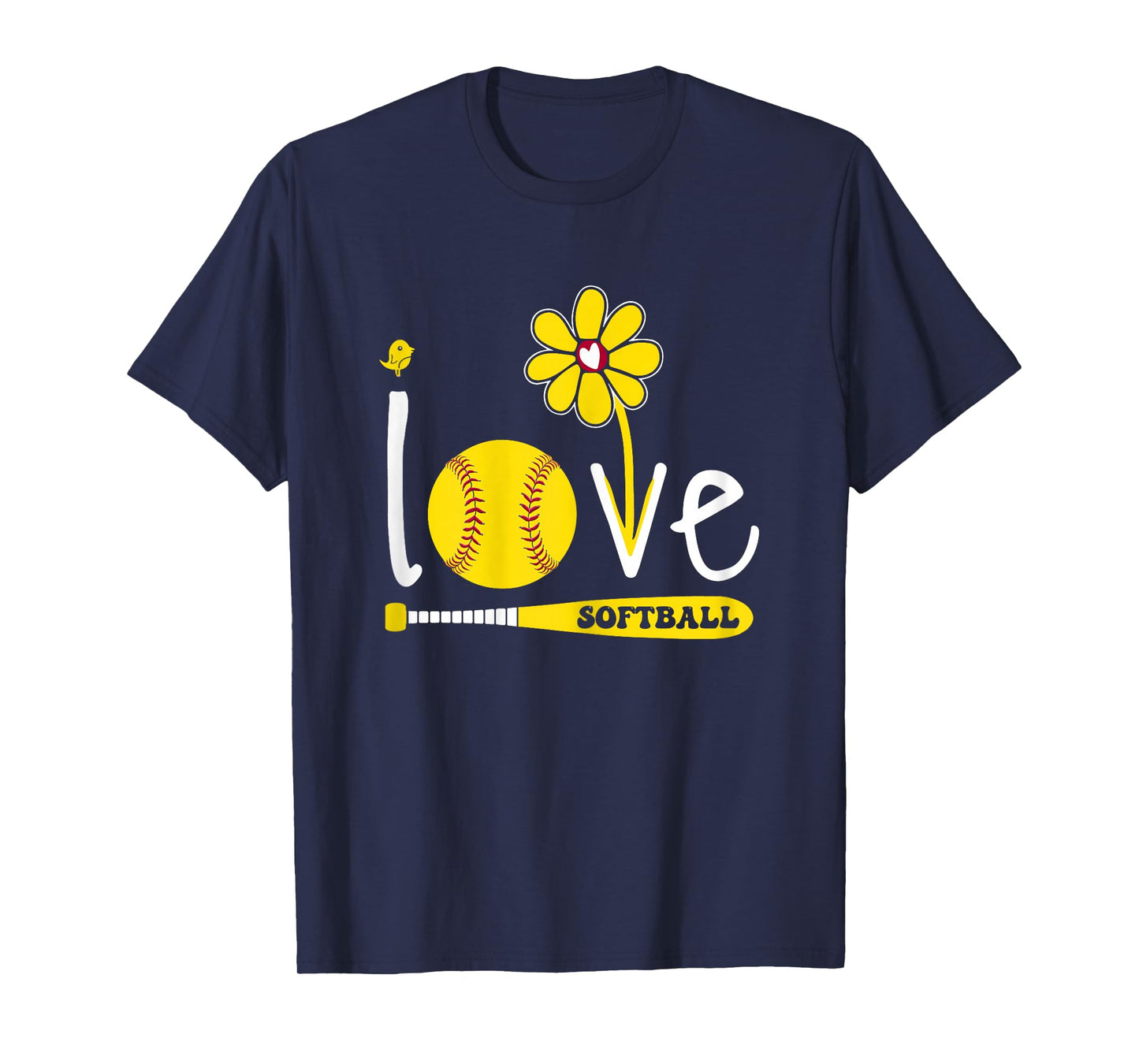 Women Softball-Shirt Girls I Love Softball Teen Girl T-Shirt