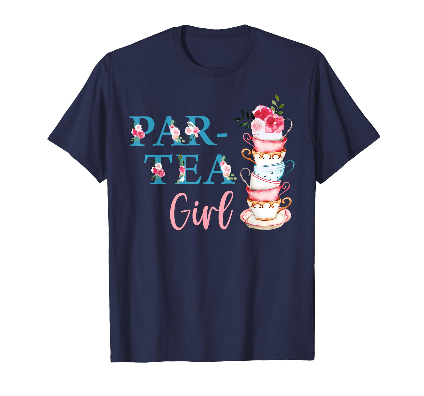 Par-tea Girl 2nd Birthday Teapot Tea For Two Birthday Party T-Shirt