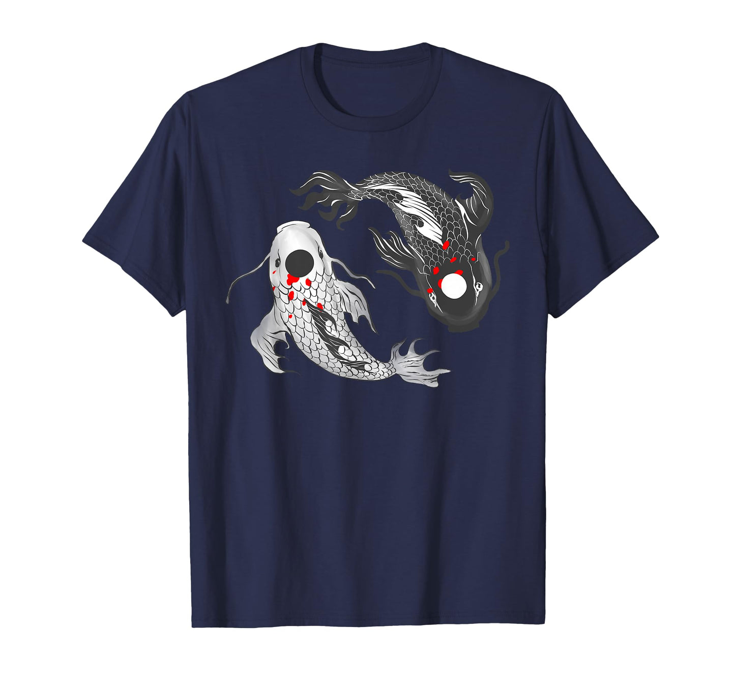 Koi Fish Carp Funny Yin Yang Balance Life Men Women T-Shirt